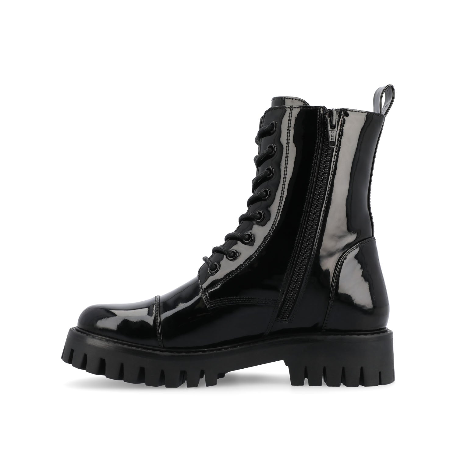 AALEY LACE-UP BOOTIES IN VEGAN LEATHER