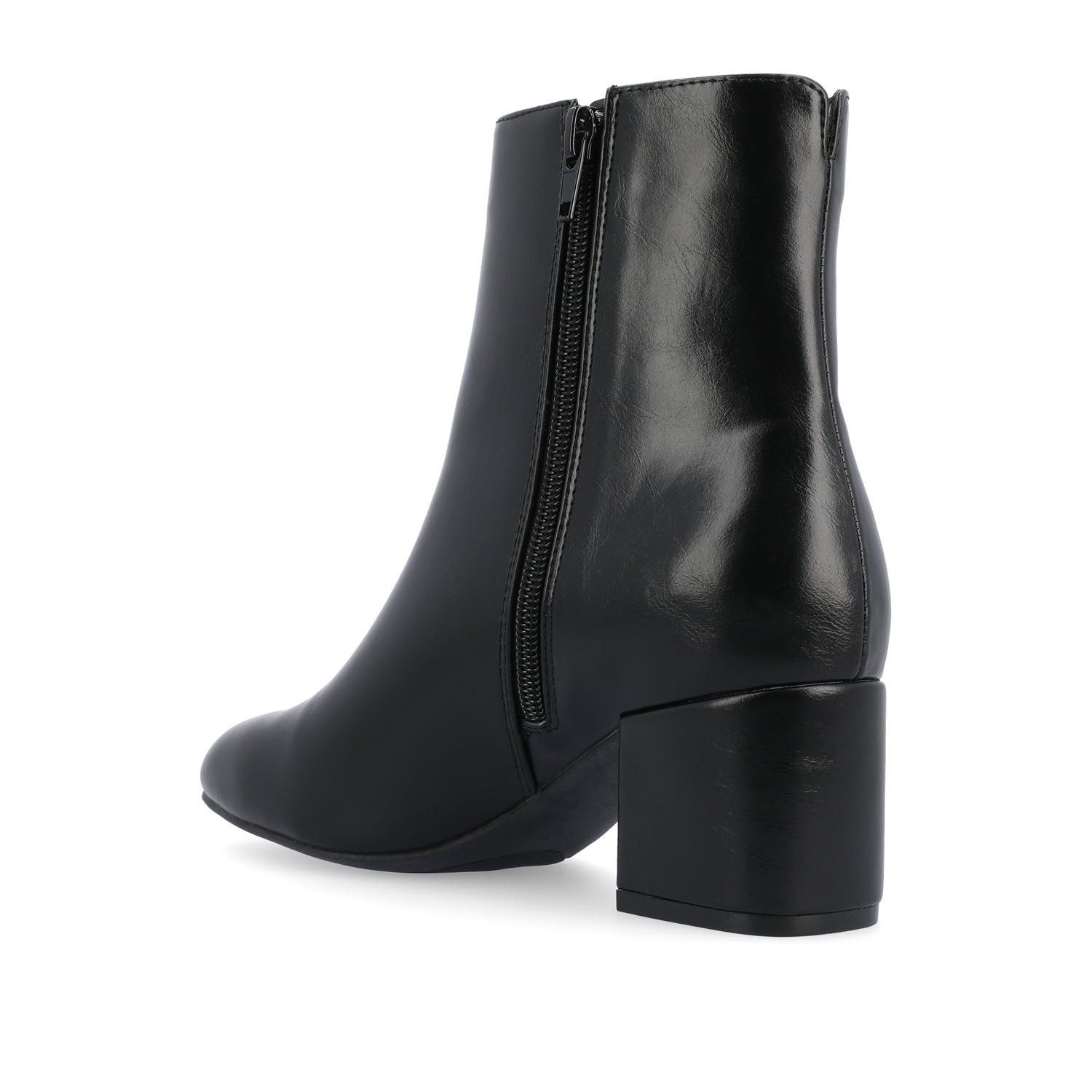 ADRIA SQUARE-TOE BOOTIES IN VEGAN LEATHER - Black