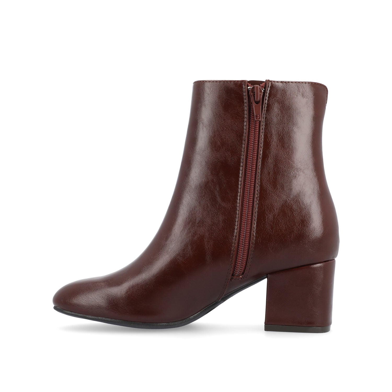 ADRIA SQUARE-TOE BOOTIES IN VEGAN LEATHER - Brown