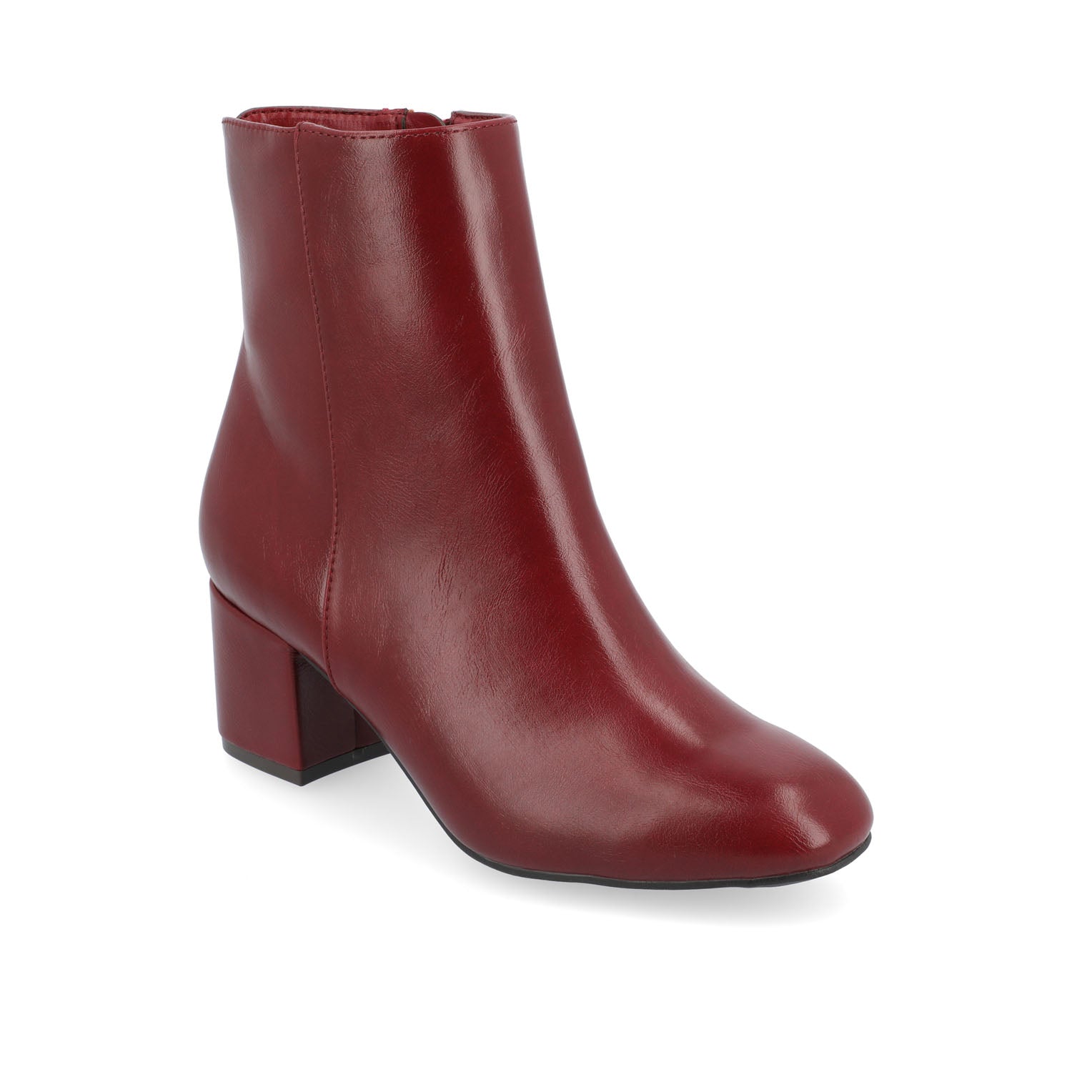 ADRIA SQUARE-TOE BOOTIES IN VEGAN LEATHER