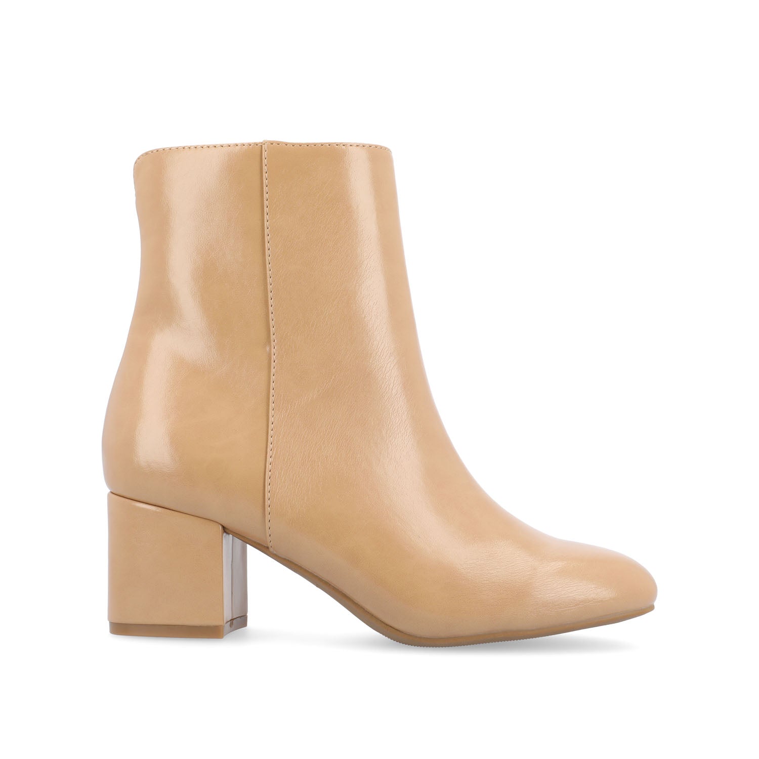 ADRIA SQUARE-TOE BOOTIES IN VEGAN LEATHER - Tan