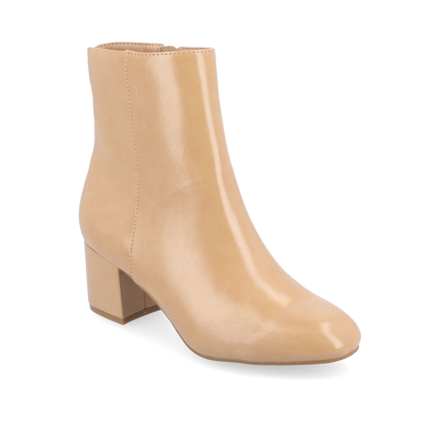 ADRIA SQUARE-TOE BOOTIES IN VEGAN LEATHER - Tan