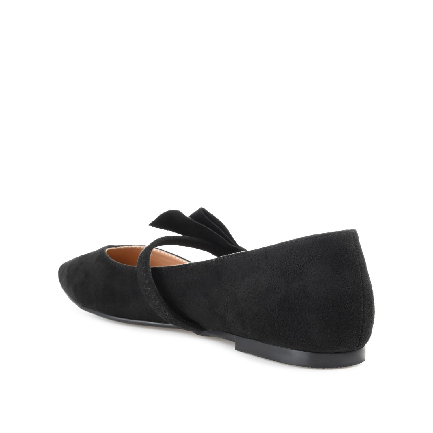 AIZLYNN MARY JANE FLATS IN FAUX SUEDE - Black