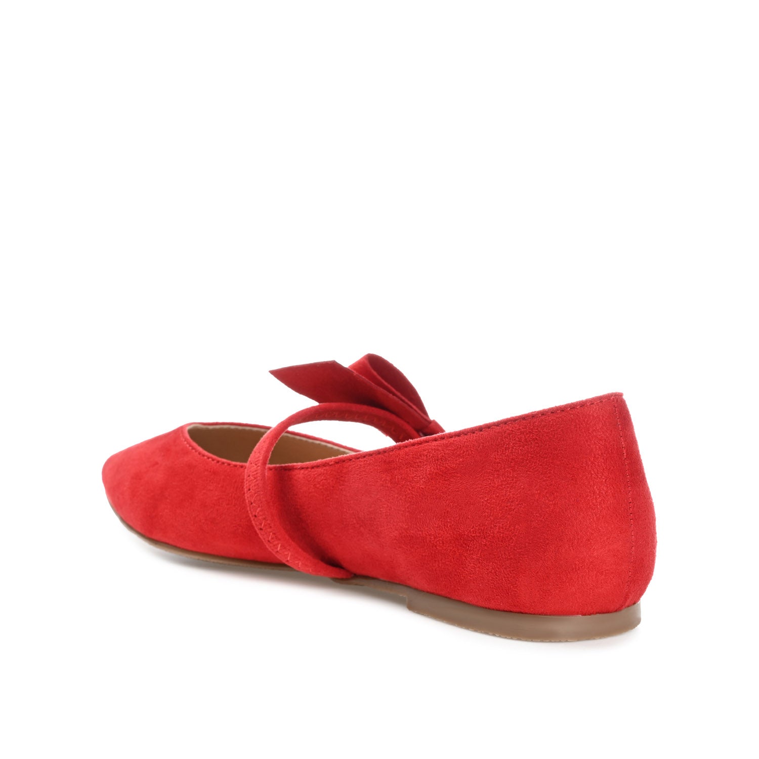 AIZLYNN MARY JANE FLATS IN FAUX SUEDE - Red