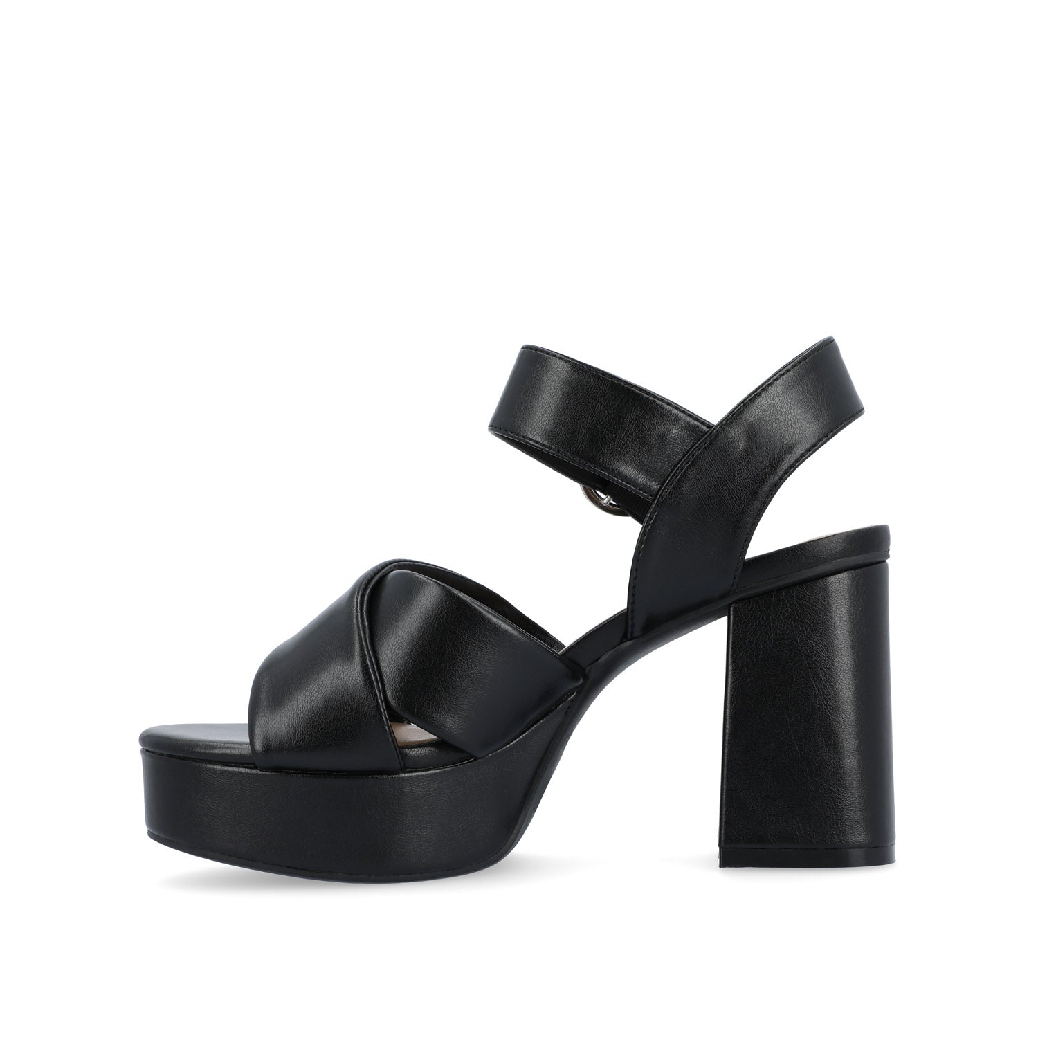 AKEELY STRAPPY HEELS IN VEGAN LEATHER