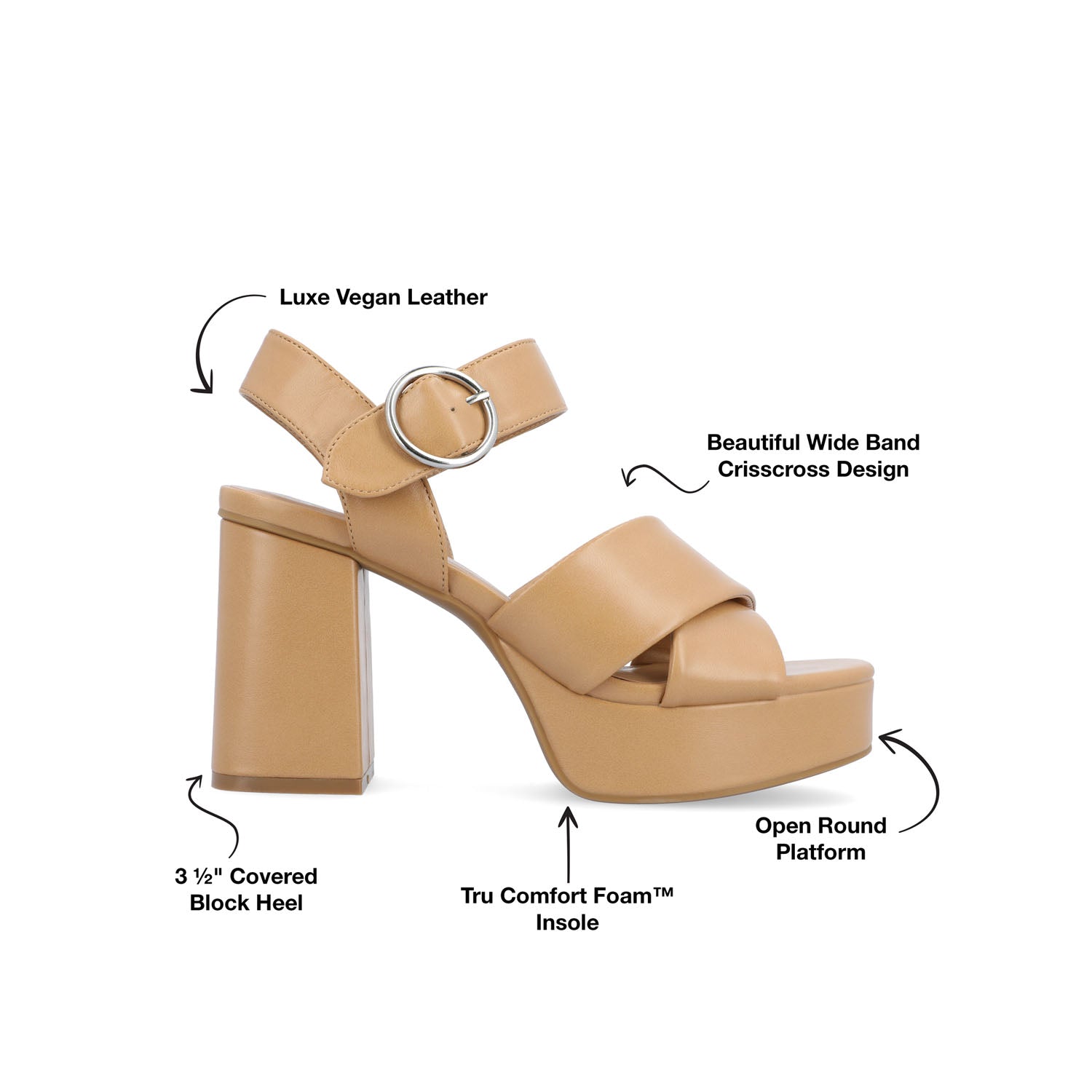 AKEELY STRAPPY HEELS IN VEGAN LEATHER