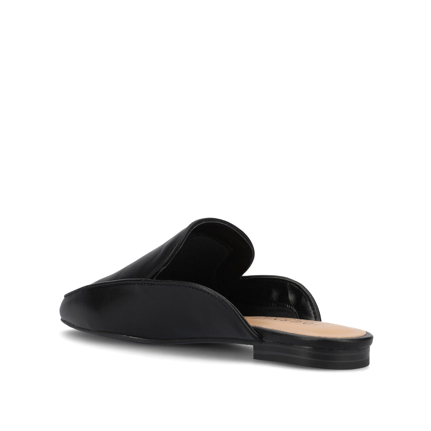 AKZA MULED LOAFER FLATS IN WIDE - Black PU