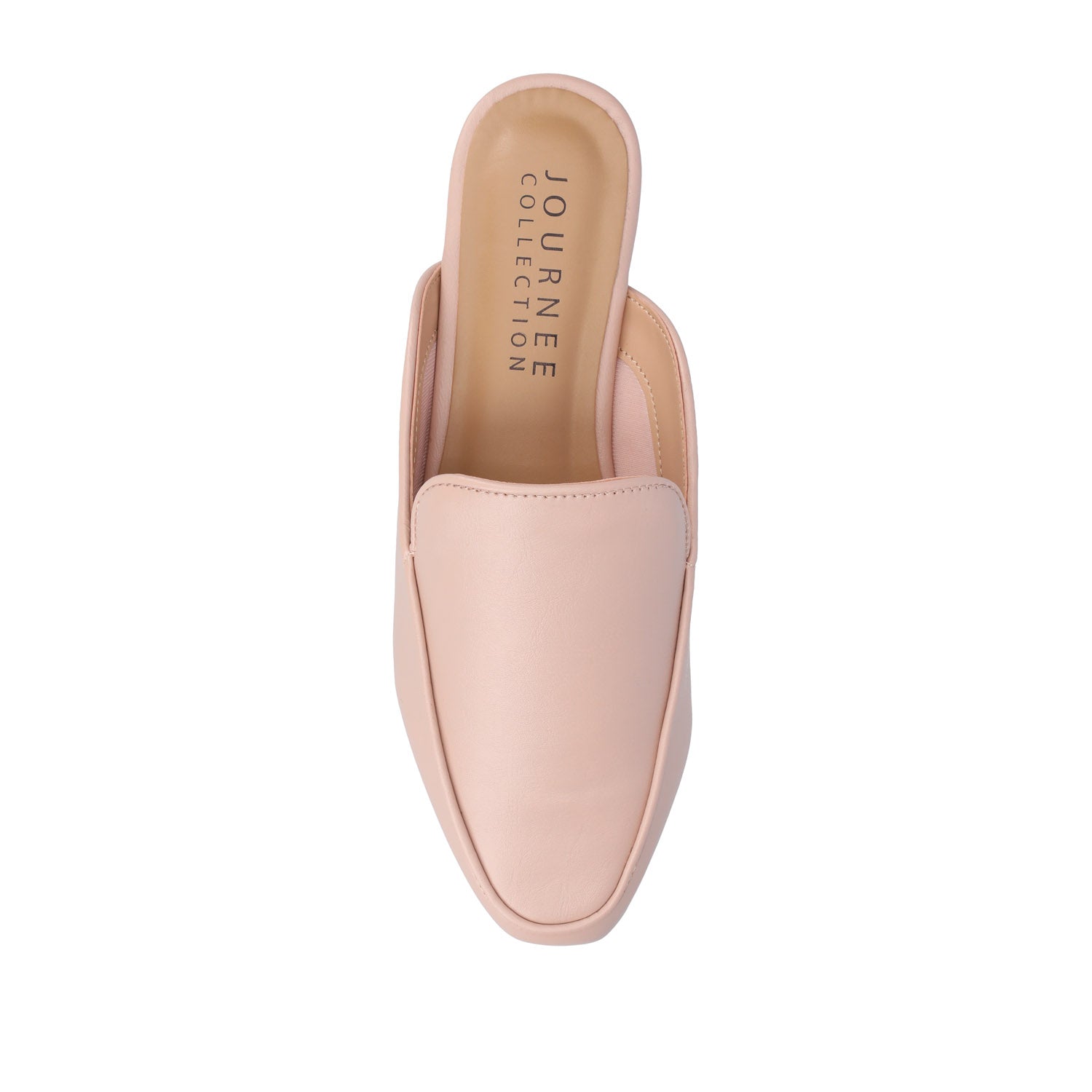 AKZA MULED LOAFER FLATS IN WIDE - Blush PU