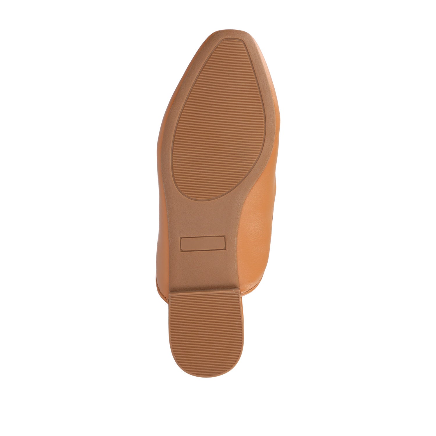 AKZA MULED LOAFER FLATS IN WIDE - Cognac PU