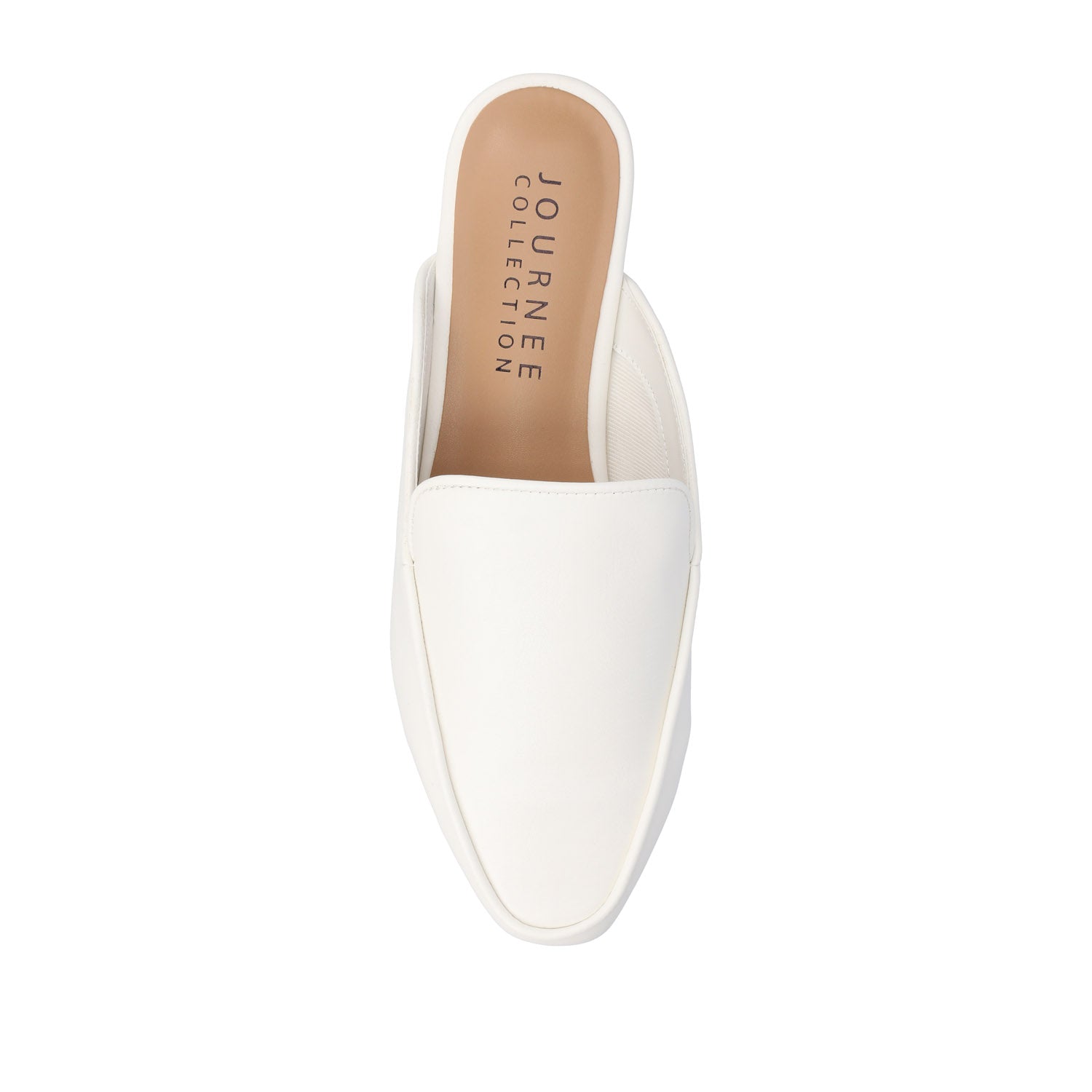 AKZA MULED LOAFER FLATS - White PU