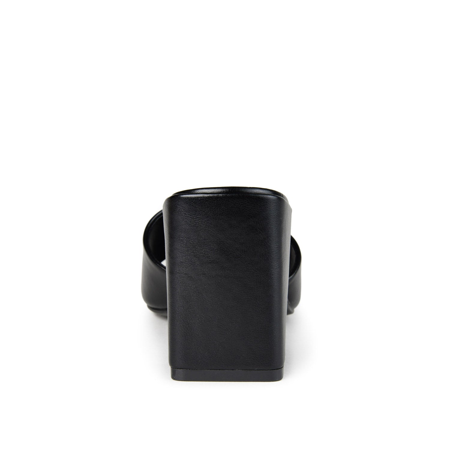 ALISIA MULED BLOCK HEELS IN VEGAN LEATHER