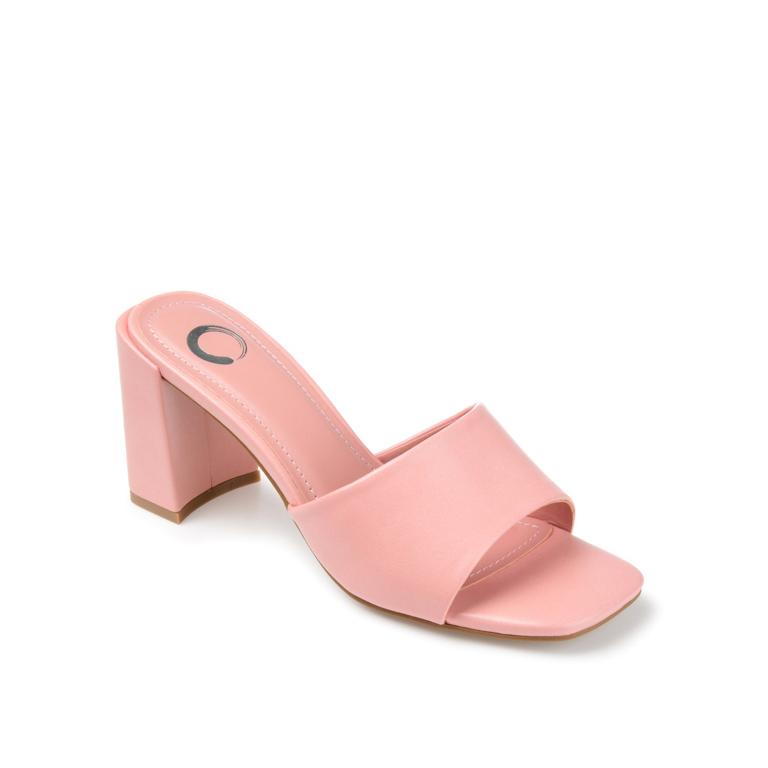 ALISIA MULED BLOCK HEELS IN VEGAN LEATHER - Pink