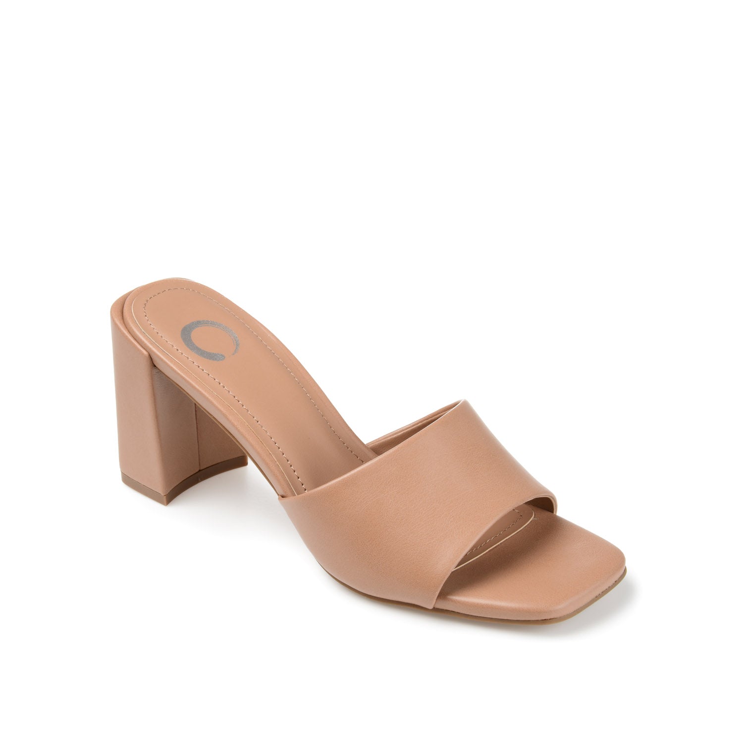 ALISIA MULED BLOCK HEELS IN VEGAN LEATHER