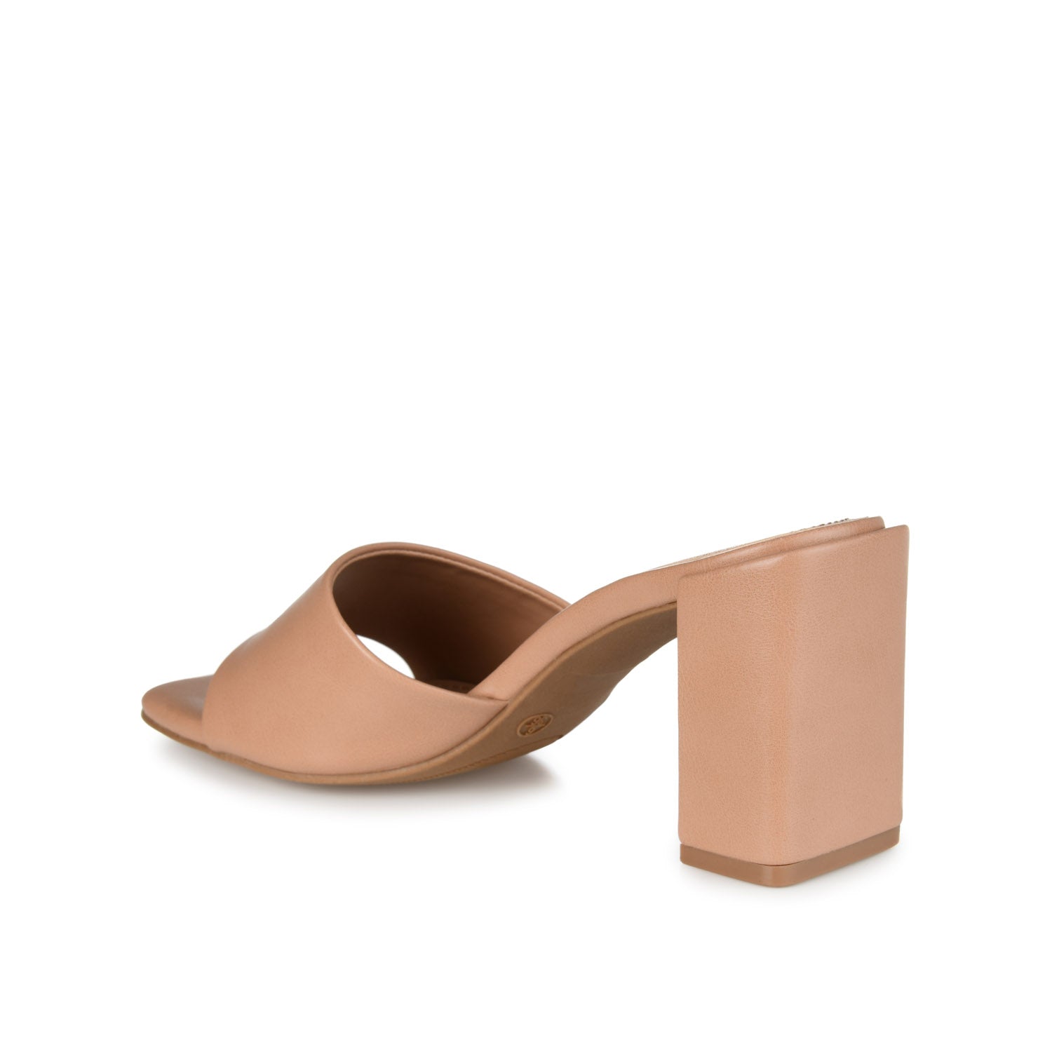 ALISIA MULED BLOCK HEELS IN VEGAN LEATHER