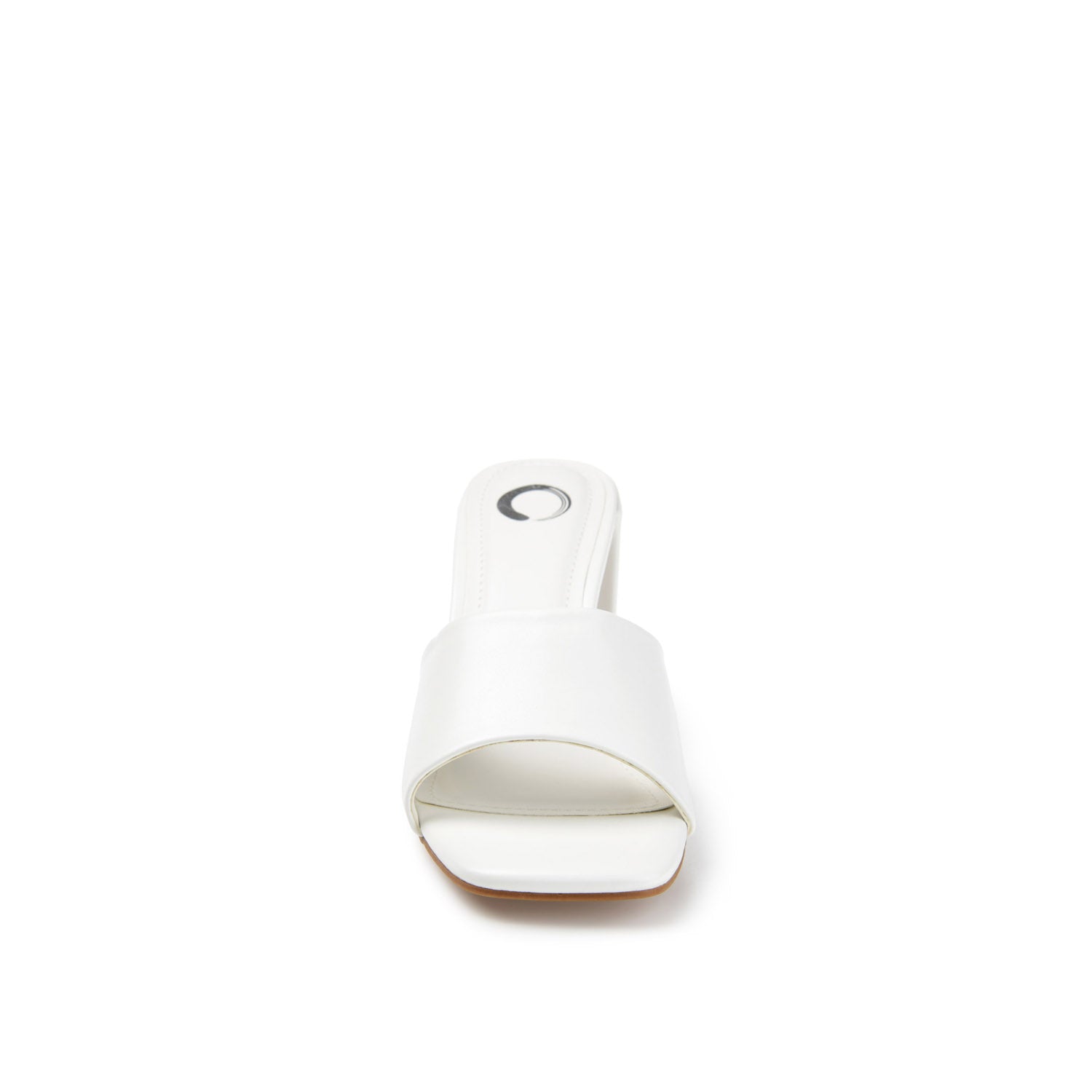 ALISIA MULED BLOCK HEELS IN VEGAN LEATHER