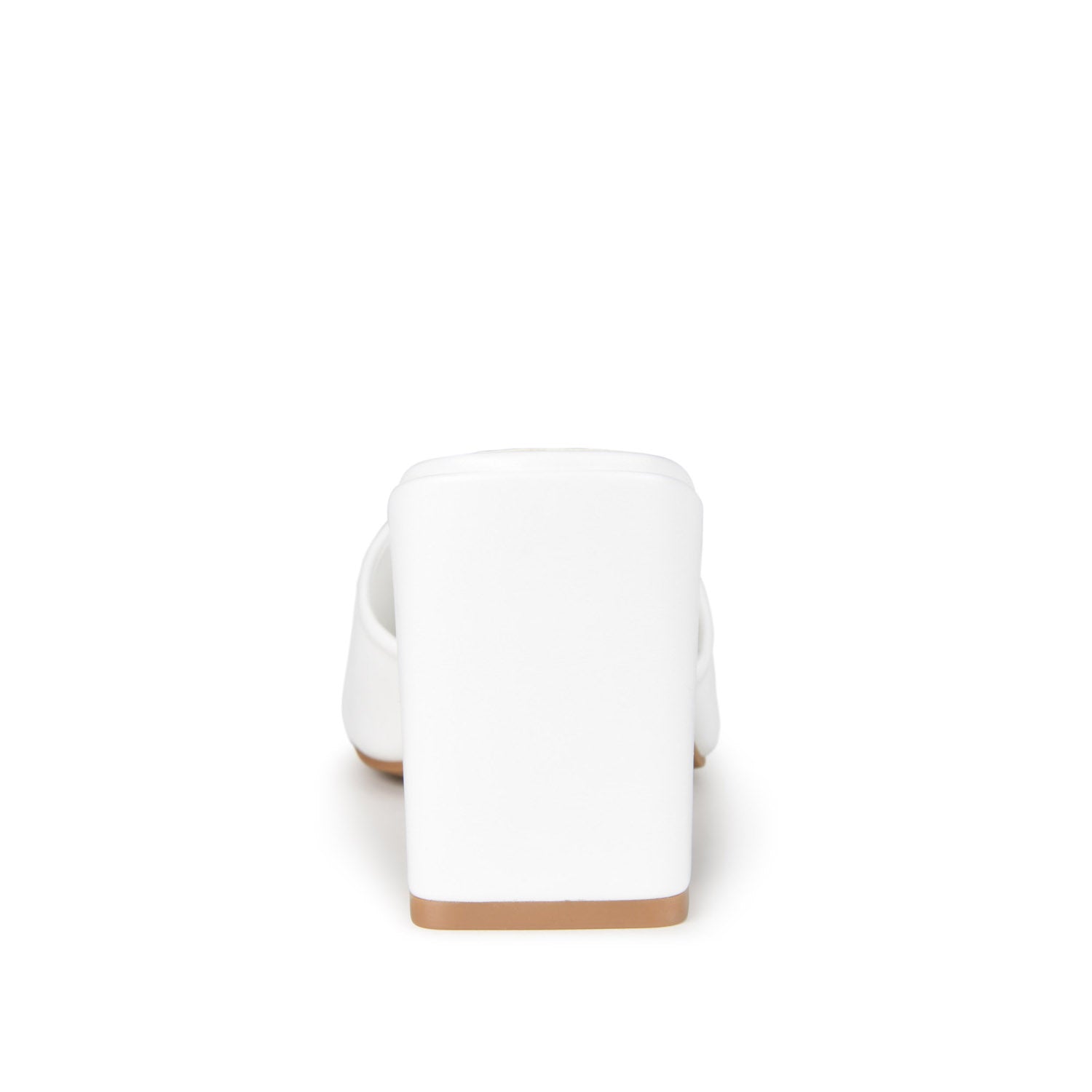 ALISIA MULED BLOCK HEELS IN VEGAN LEATHER