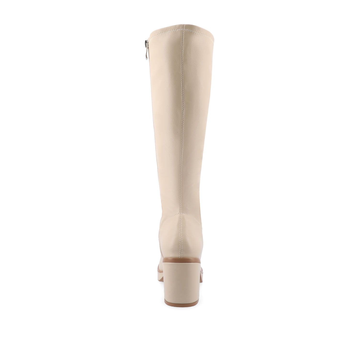 ALONDRA KNEE HIGH BOOTS IN WIDE CALF - Cream