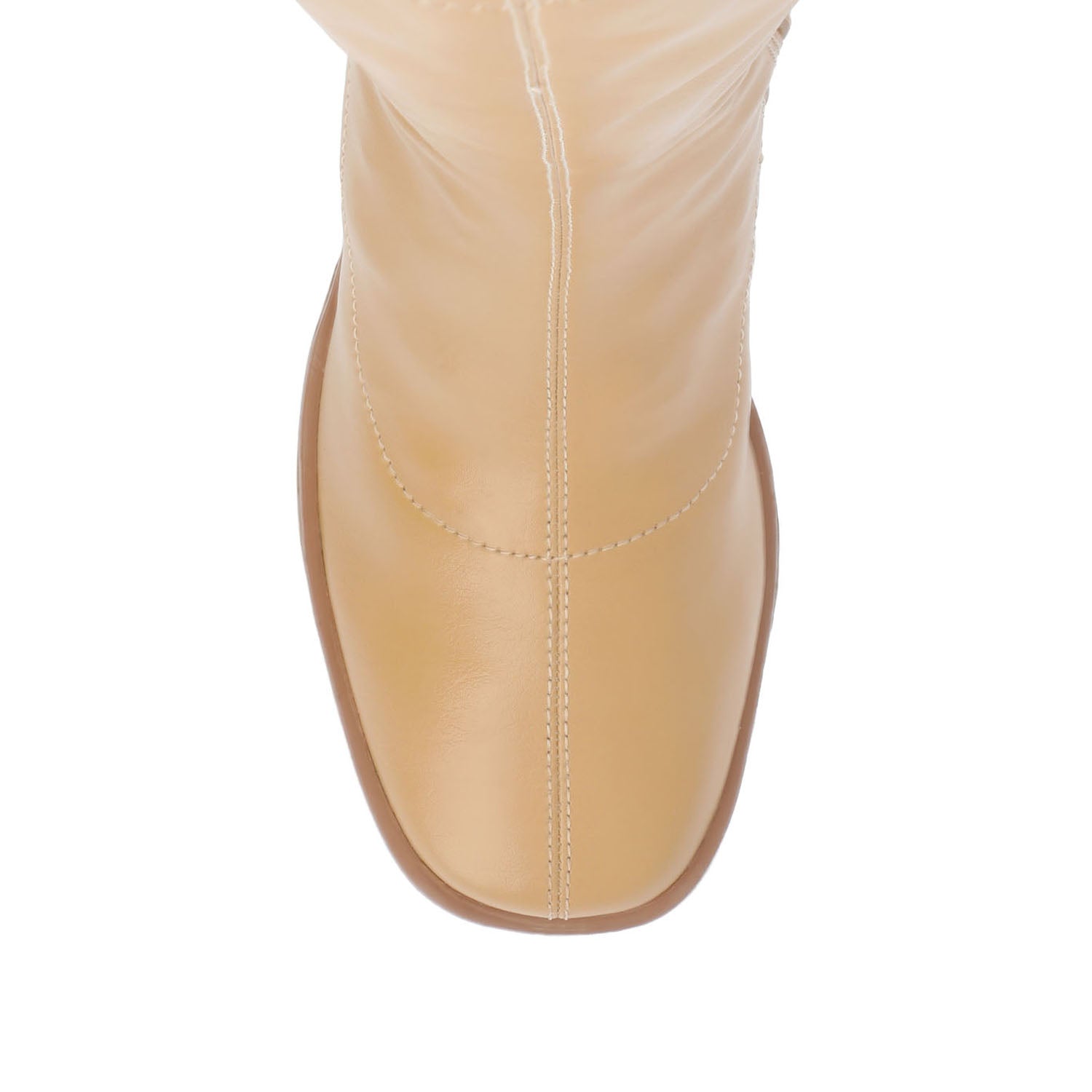 ALONDRA KNEE HIGH BOOTS IN VEGAN LEATHER - Tan