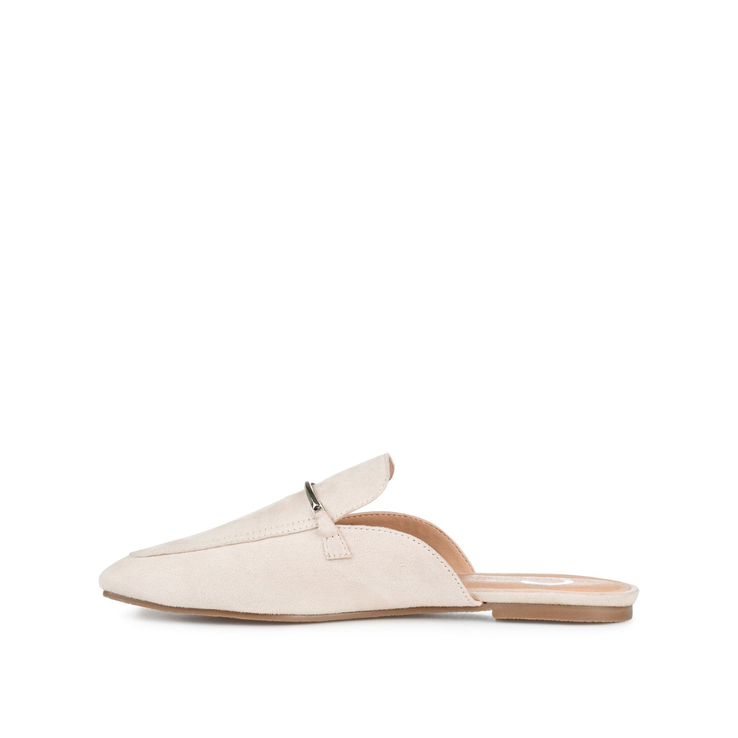 AMEENA MULED LOAFER FLATS IN VEGAN LEATHER - Beige