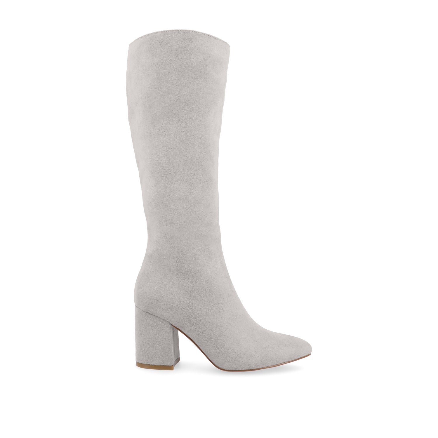 AMEYLIA KNEE-HIGH BOOTS - Grey Faux Suede
