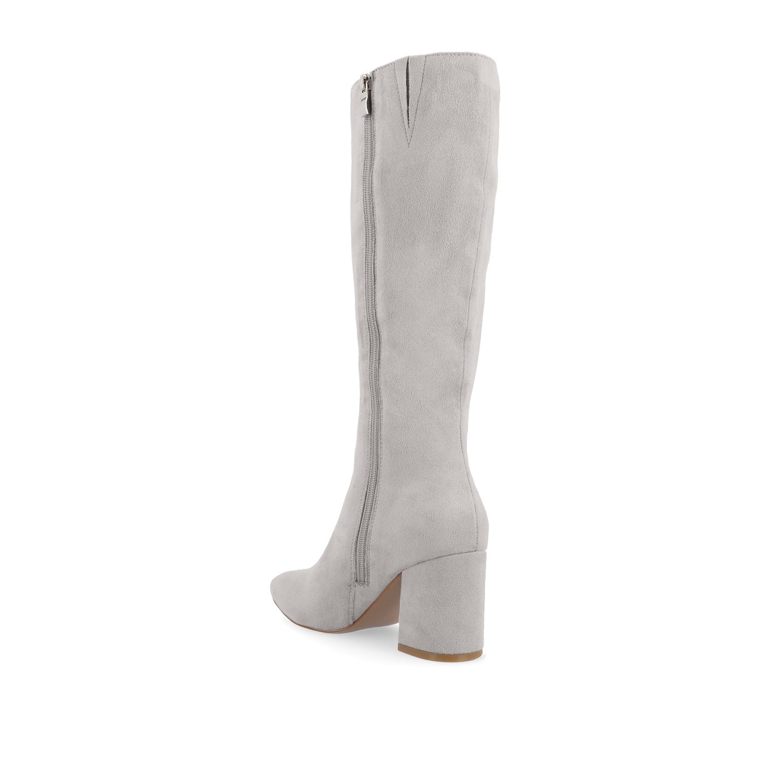 AMEYLIA KNEE-HIGH BOOTS - Grey Faux Suede