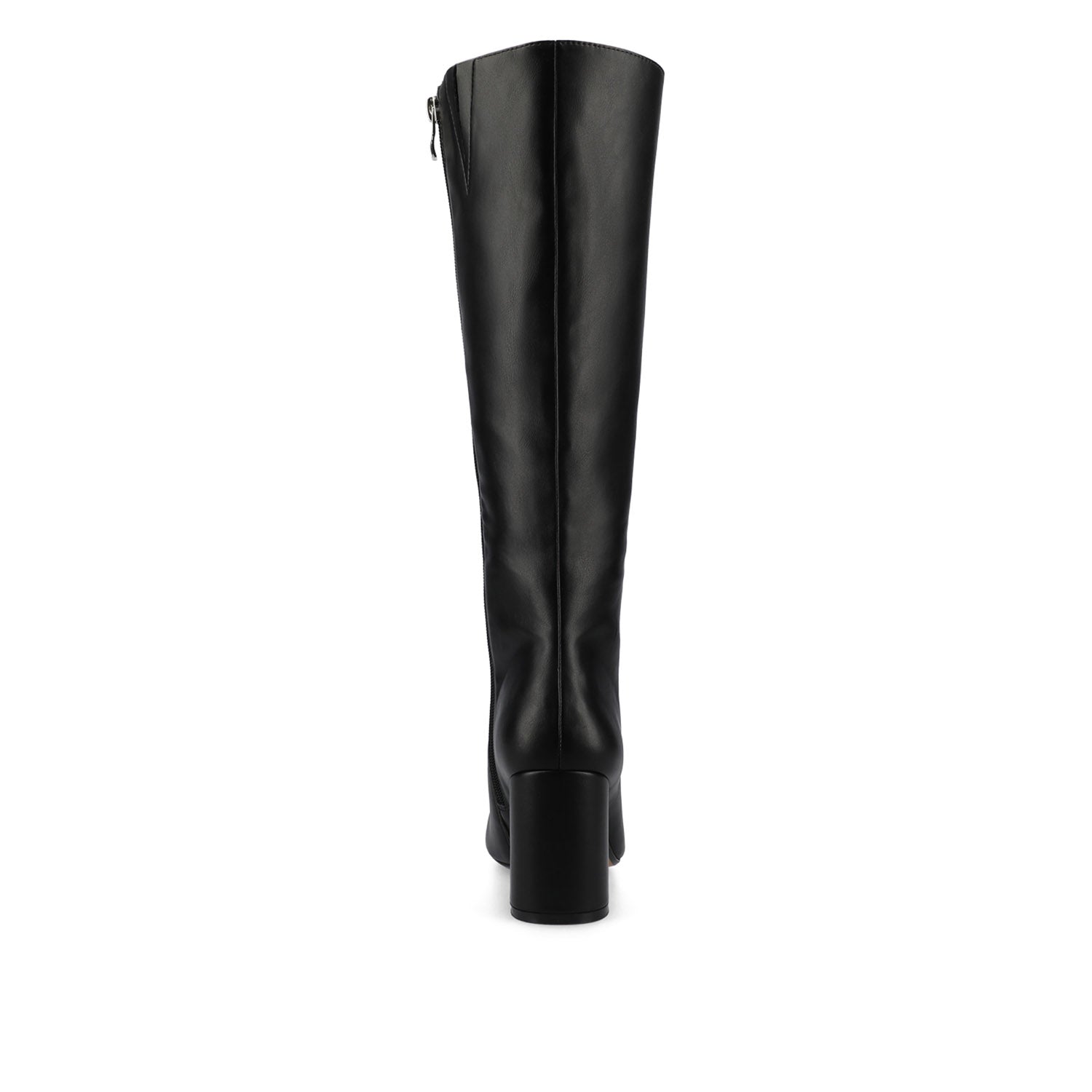 AMEYLIA VEGAN LEATHER KNEE-HIGH BOOTS IN WIDE WIDTH & CALF - Black PU