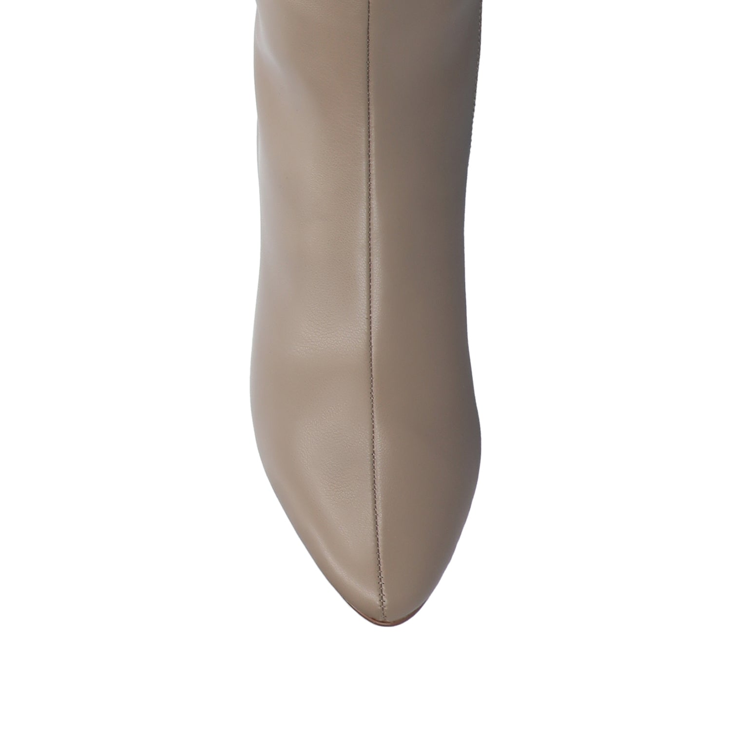 AMEYLIA VEGAN LEATHER KNEE-HIGH BOOTS IN WIDE WIDTH & CALF - Taupe PU