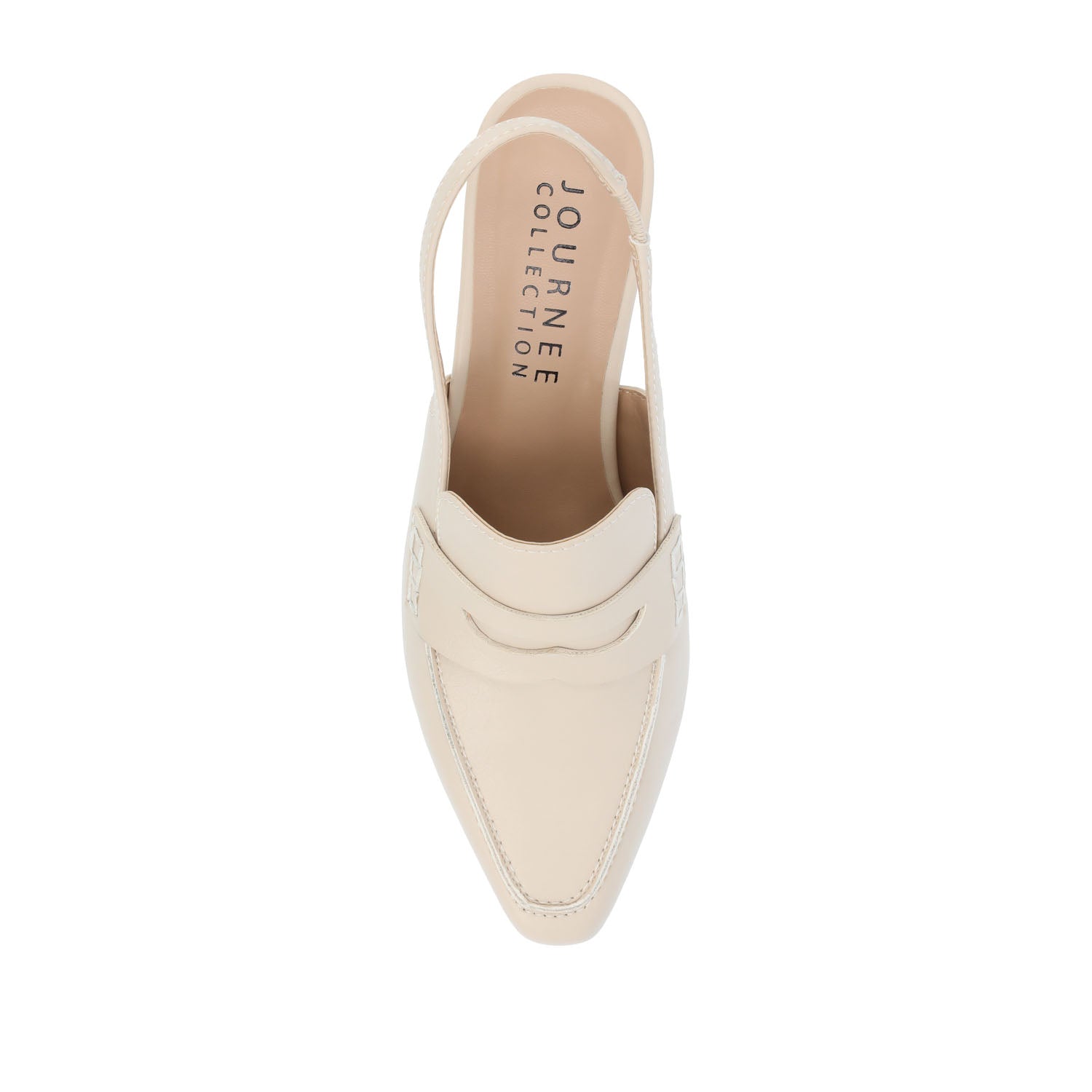 AMORY KITTEN HEEL LOAFERS IN VEGAN LEATHER - Beige