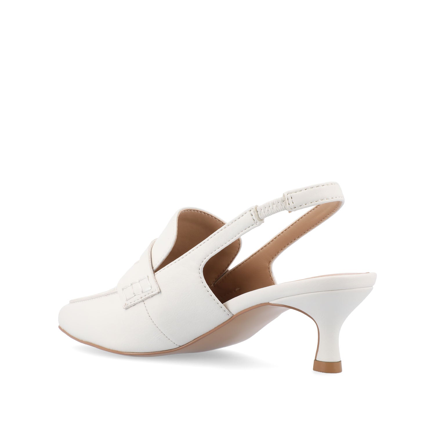 AMORY KITTEN HEEL LOAFERS IN VEGAN LEATHER