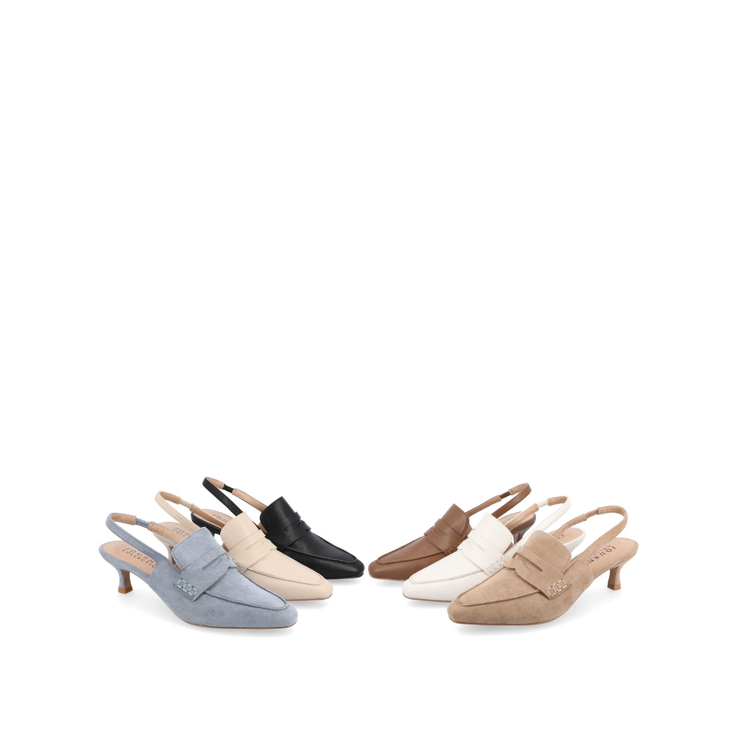 AMORY KITTEN HEEL LOAFERS IN VEGAN LEATHER IN WIDE