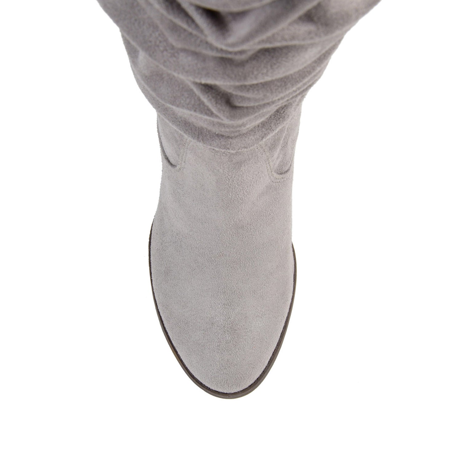 ANEIL KNEE HIGH BOOTS IN WIDE WIDTH & CALF - Grey Faux Suede