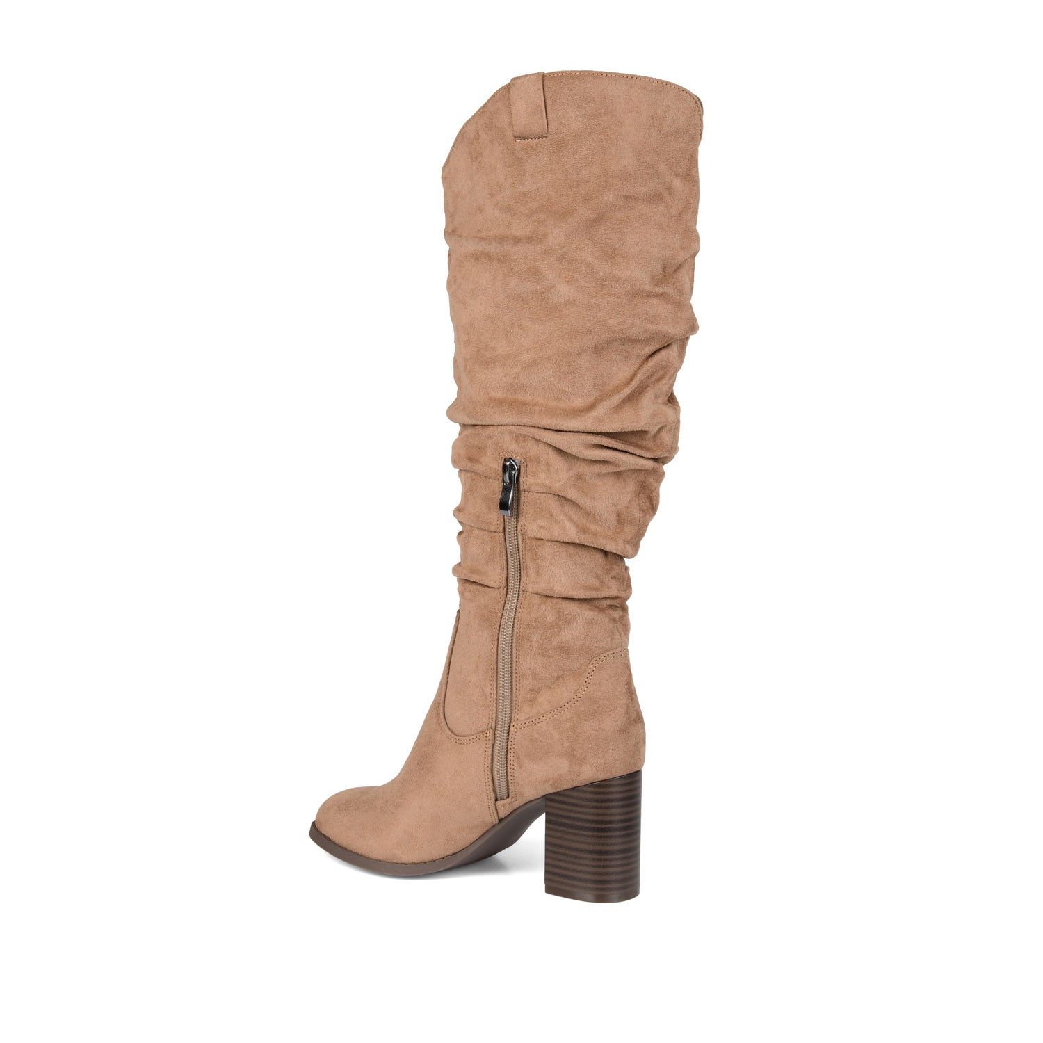 ANEIL KNEE HIGH BOOTS IN X-WIDE CALF - Taupe Suede