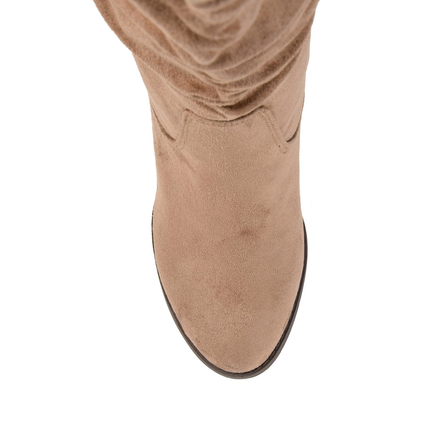ANEIL KNEE HIGH BOOTS IN WIDE WIDTH & CALF - Taupe Suede