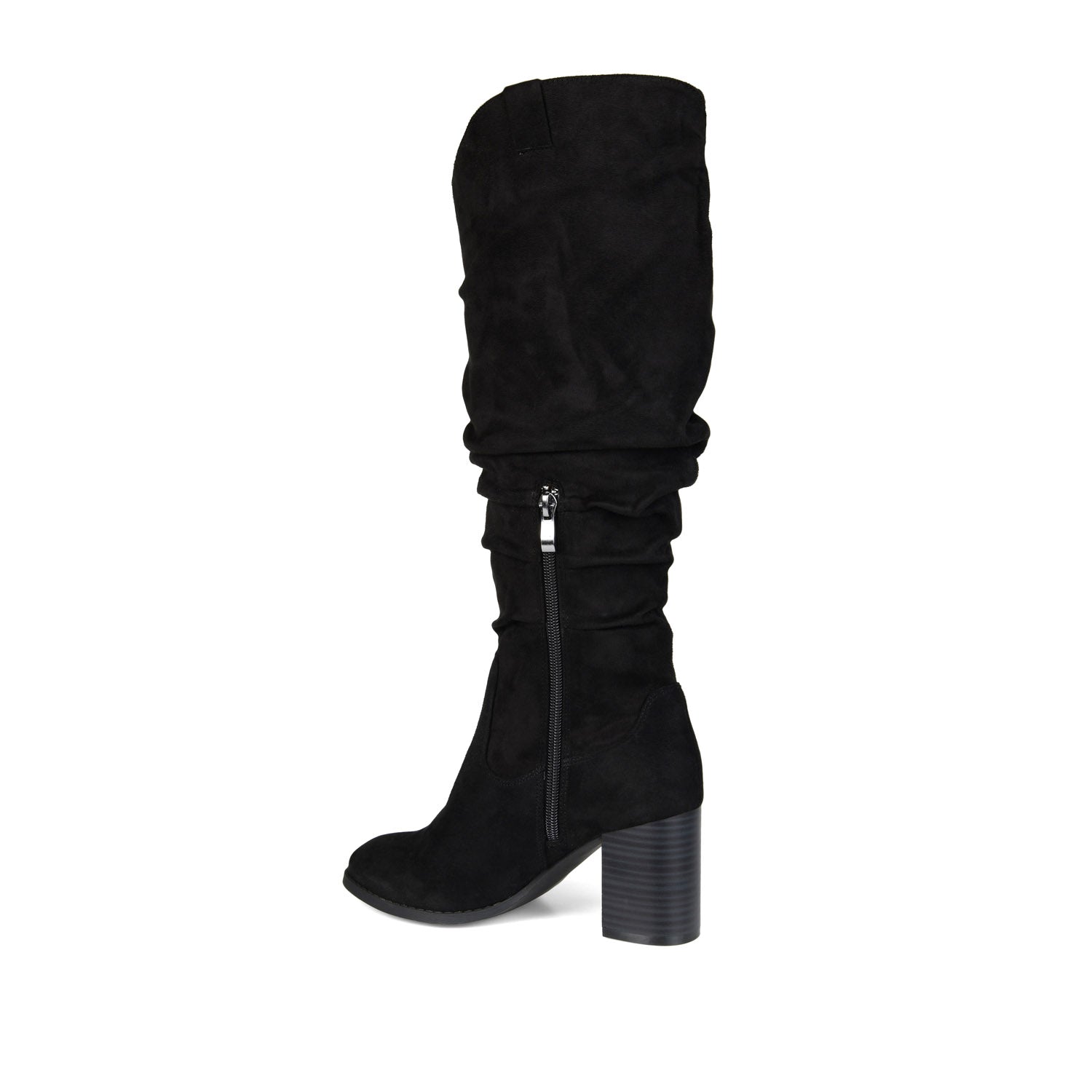 ANEIL BOOTS IN WIDE WIDTH (FOOTBED) - Black Faux Suede