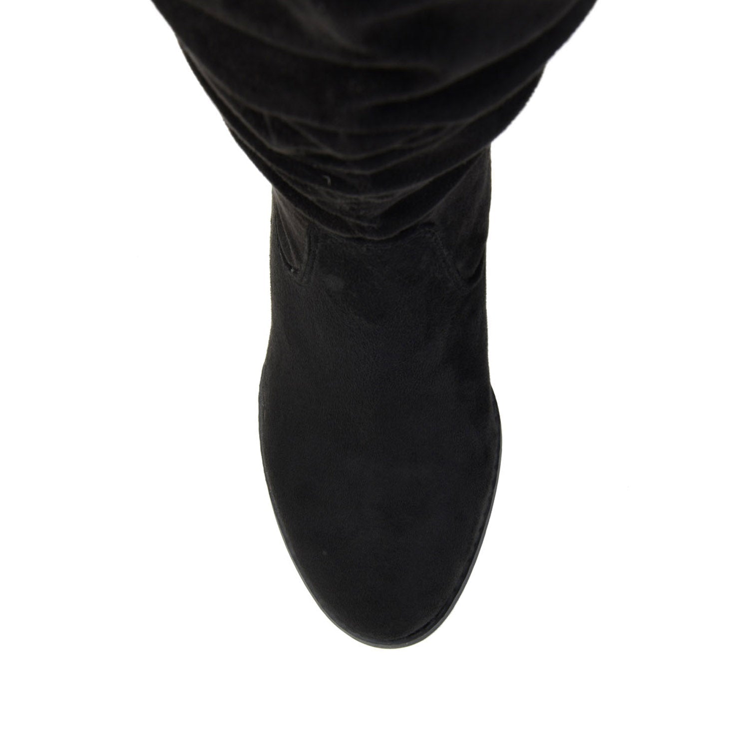 ANEIL BOOTS IN WIDE WIDTH (FOOTBED) - Black Faux Suede