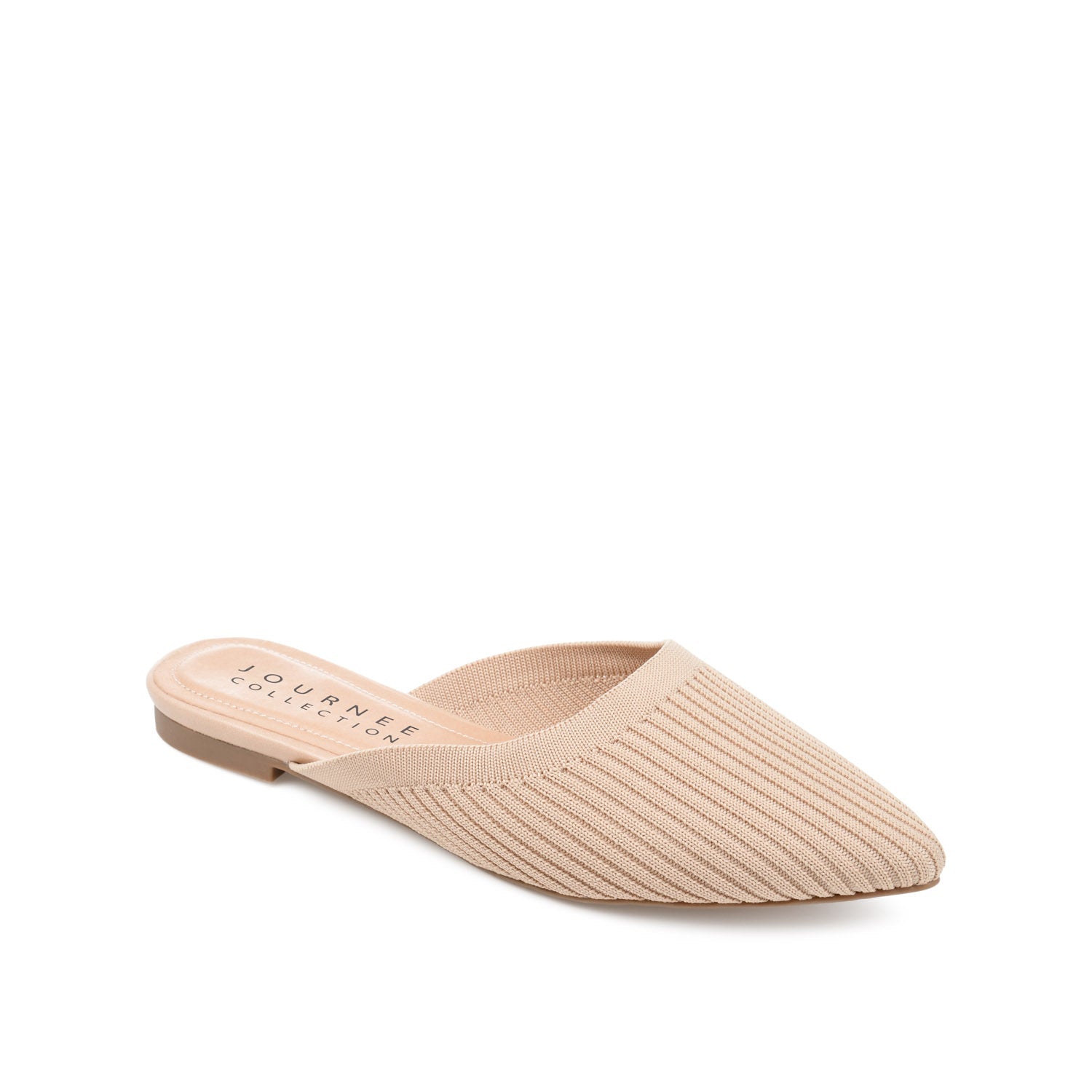ANIEE MULE FLATS IN BASIC KNIT FABRIC - Off White