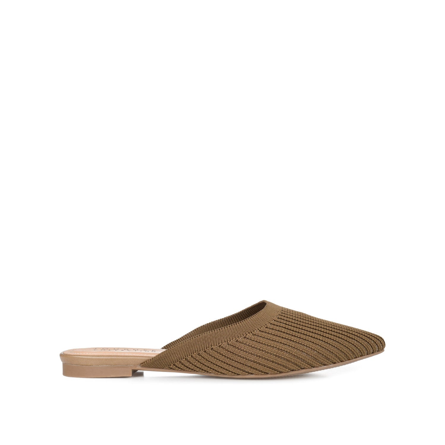 ANIEE MULE FLATS IN BASIC KNIT FABRIC - Taupe