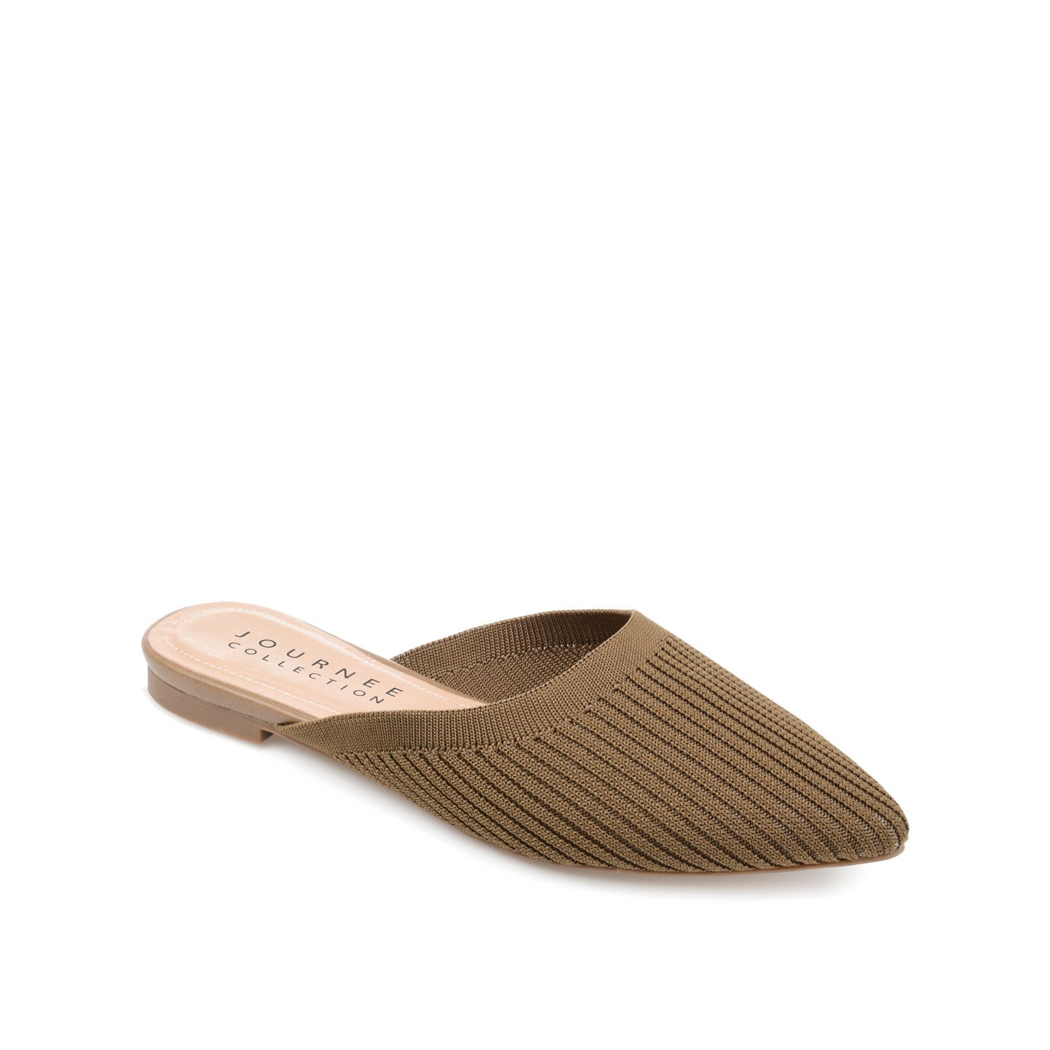 ANIEE MULE FLATS IN BASIC KNIT FABRIC - Taupe