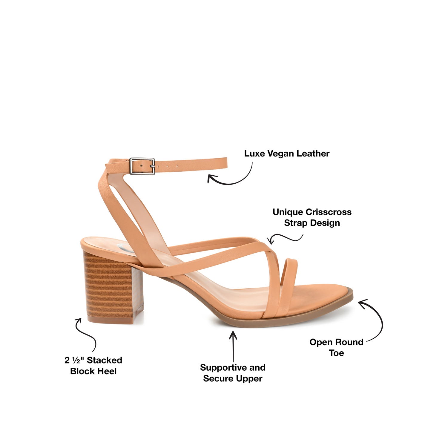 ANIKAH STRAPPY SANDALS IN VEGAN LEATHER - Tan