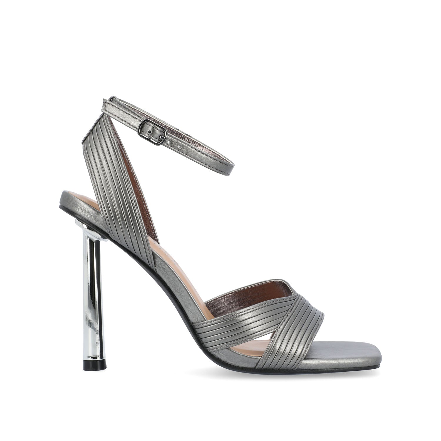ANNETT HEELED SANDALS - Pewter PU