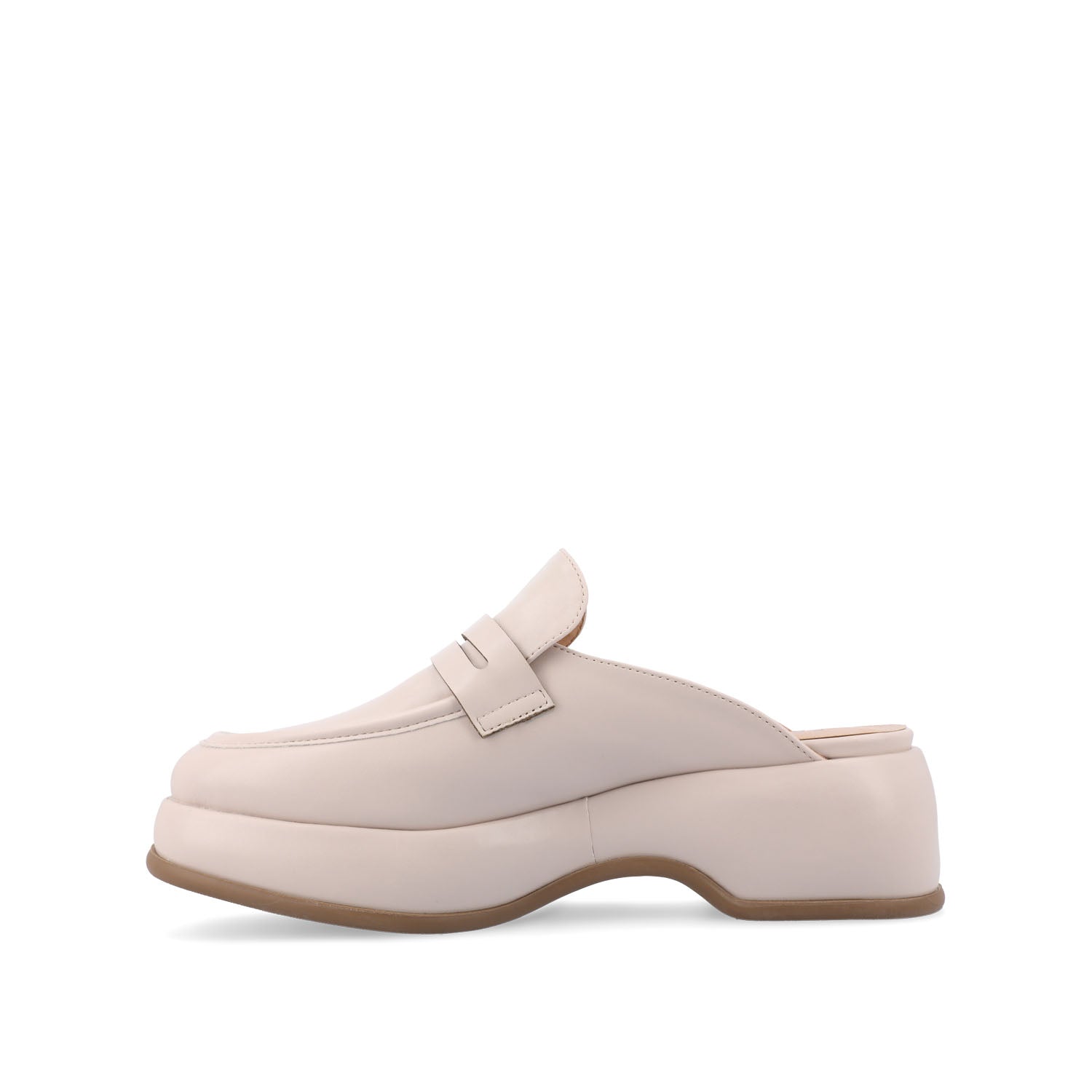 ANTONINA MULED FLATS IN VEGAN LEATHER - Off White