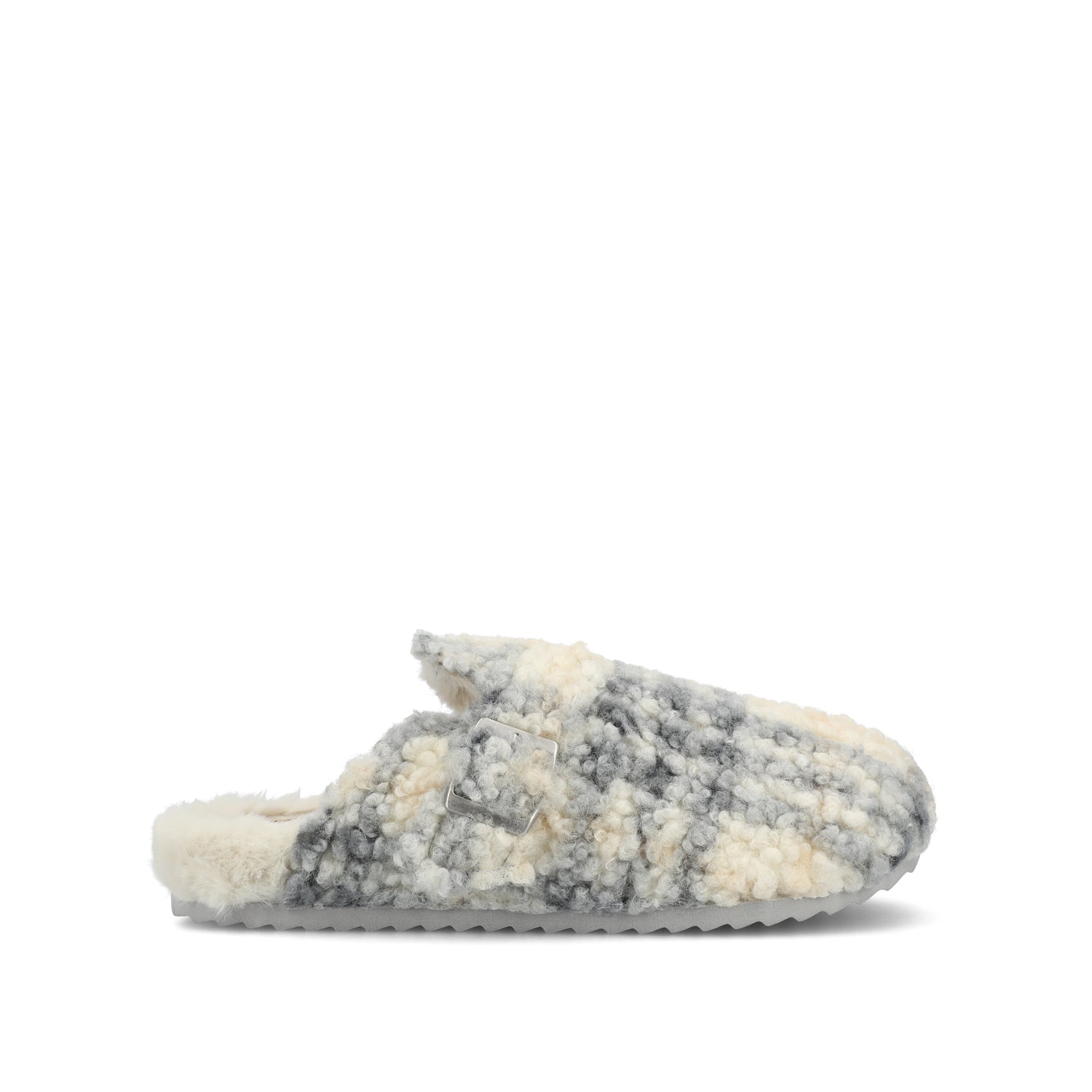 ARDENN SLIPPERS IN FAUX FUR - Plaid Faux Fur