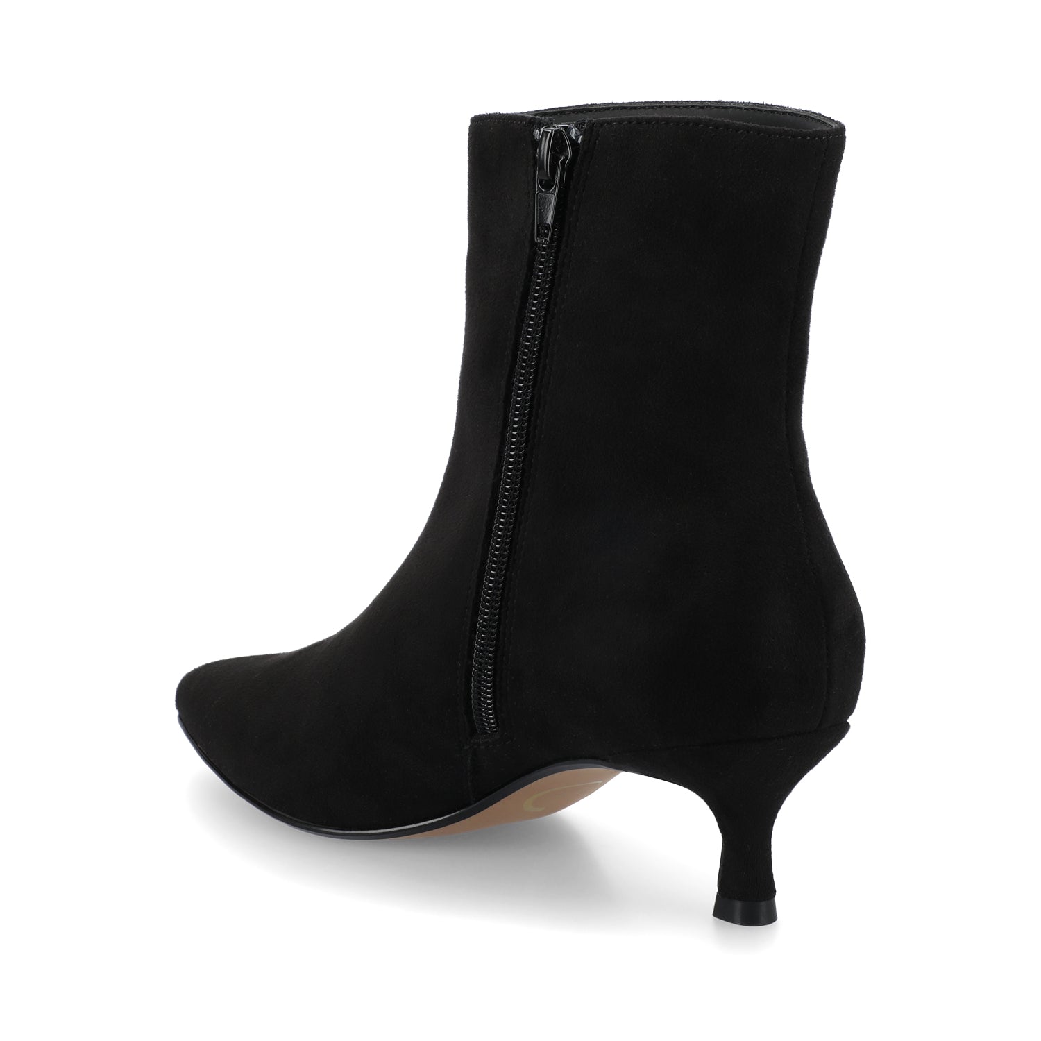 ARELY POINTED TOE BOOTIES IN WIDE - Black Suede
