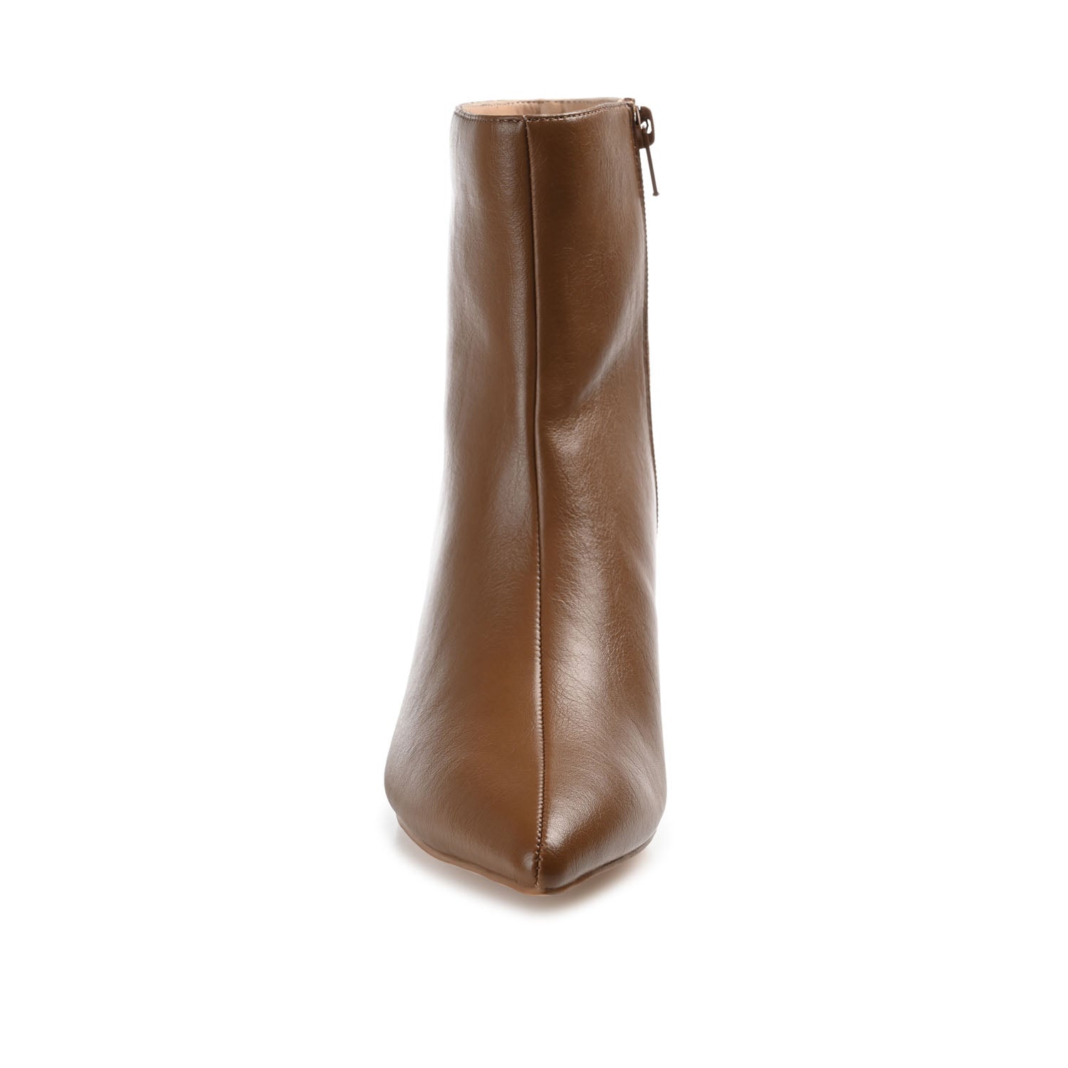 ARELY POINTED TOE BOOTIES IN WIDE - Brown PU