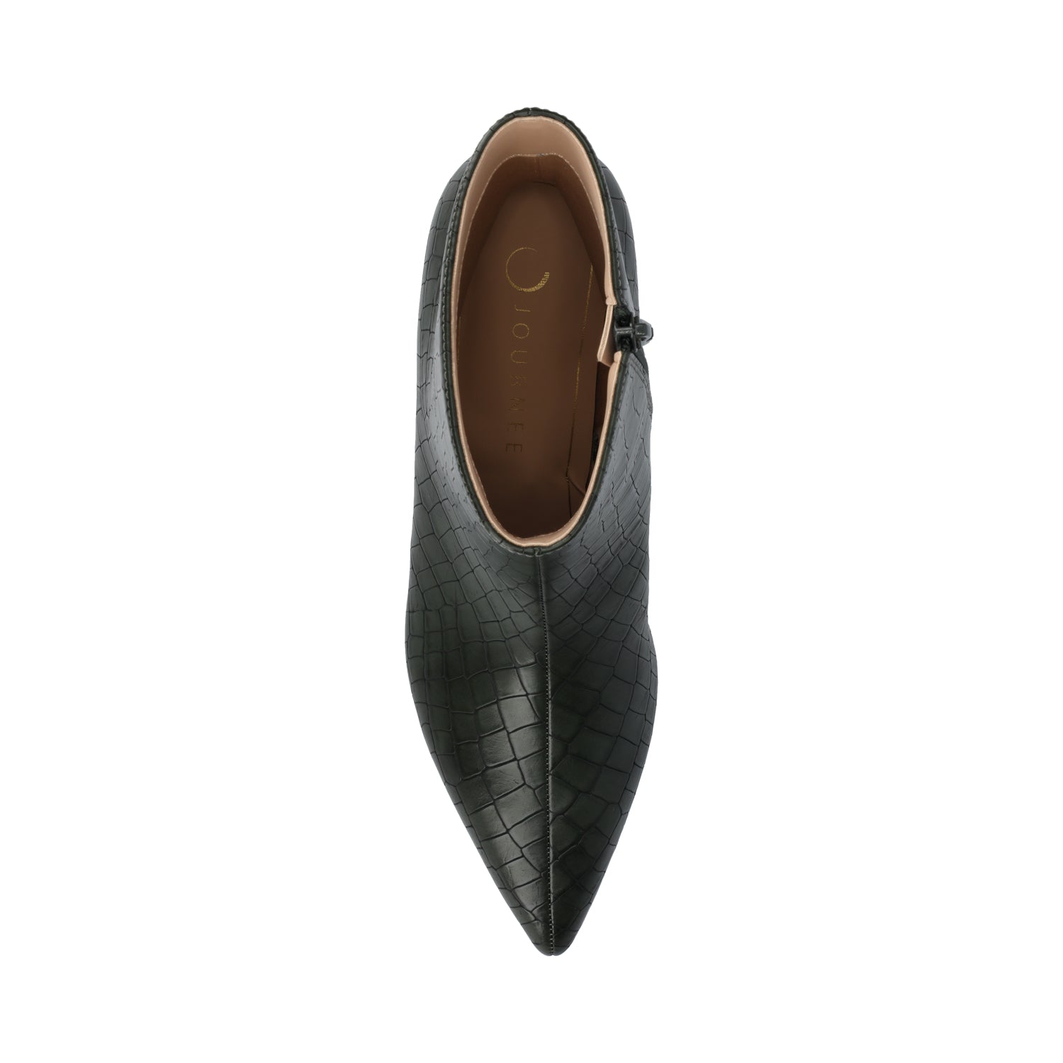 ARELY POINTED TOE BOOTIES - Olive Croco