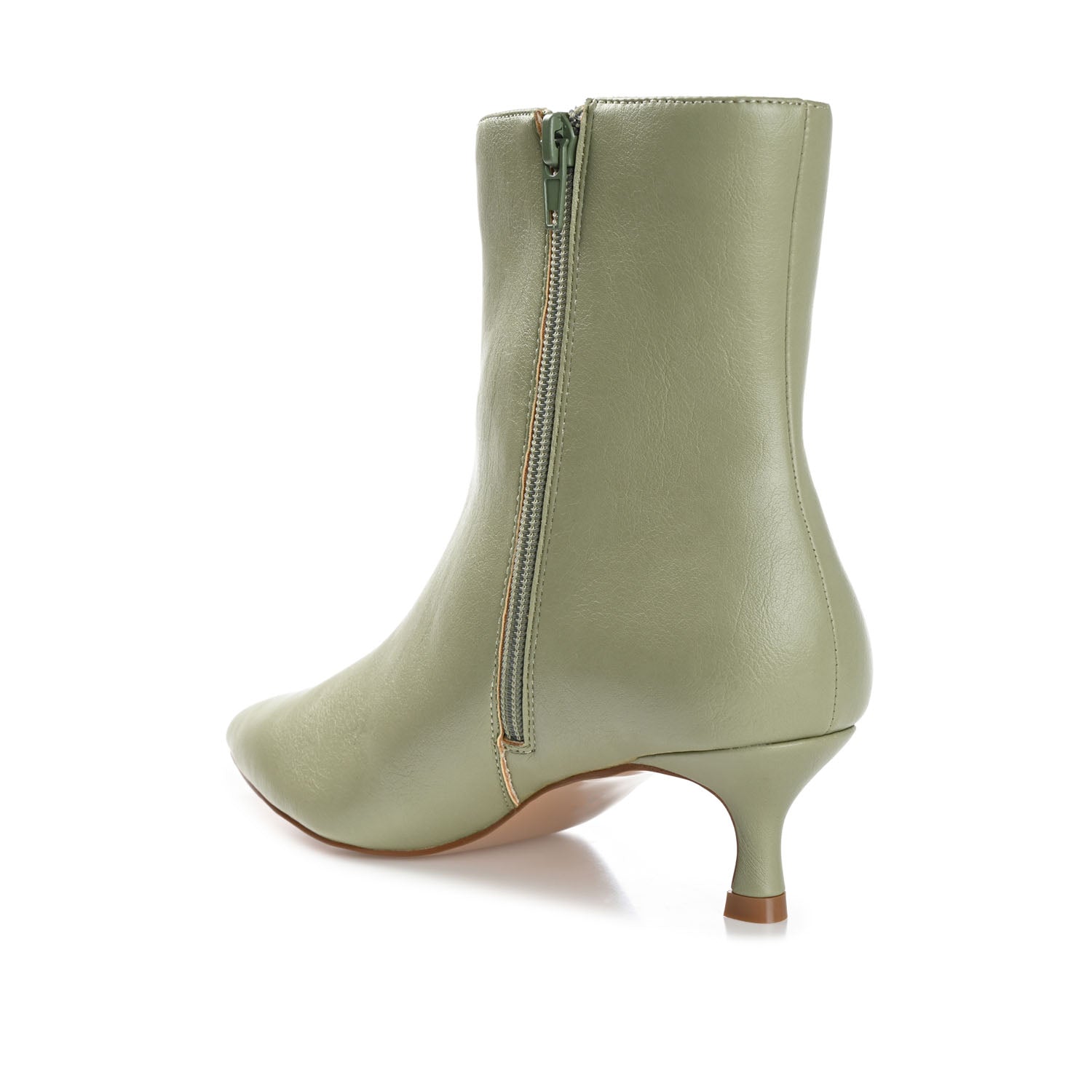 ARELY POINTED TOE BOOTIES IN WIDE - Green PU