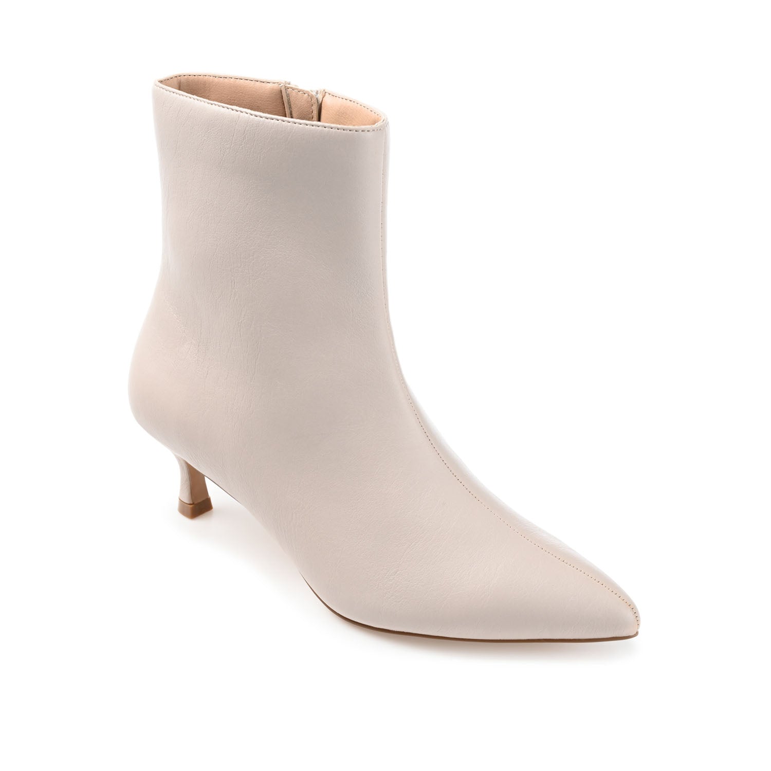 ARELY POINTED TOE BOOTIES IN WIDE - Stone PU
