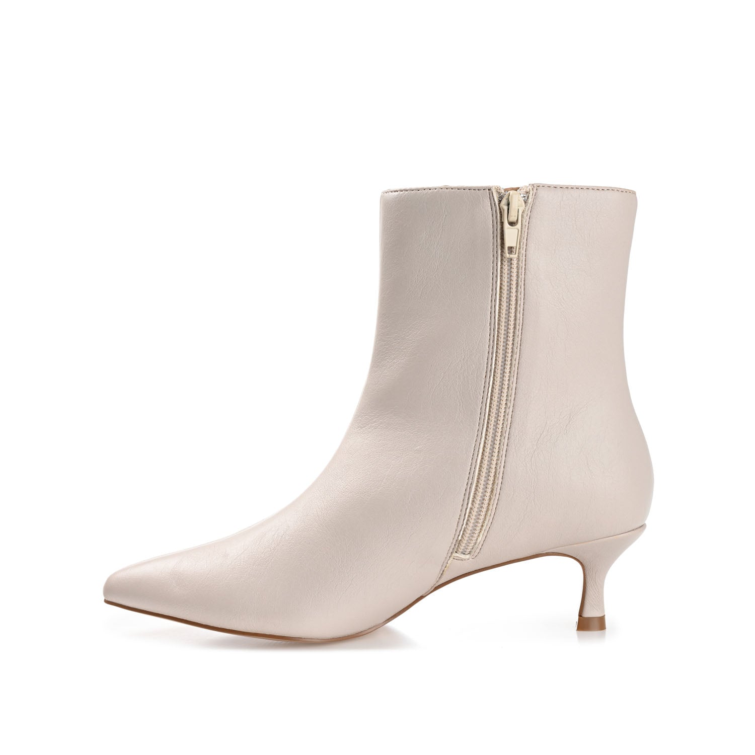 ARELY POINTED TOE BOOTIES IN WIDE - Stone PU
