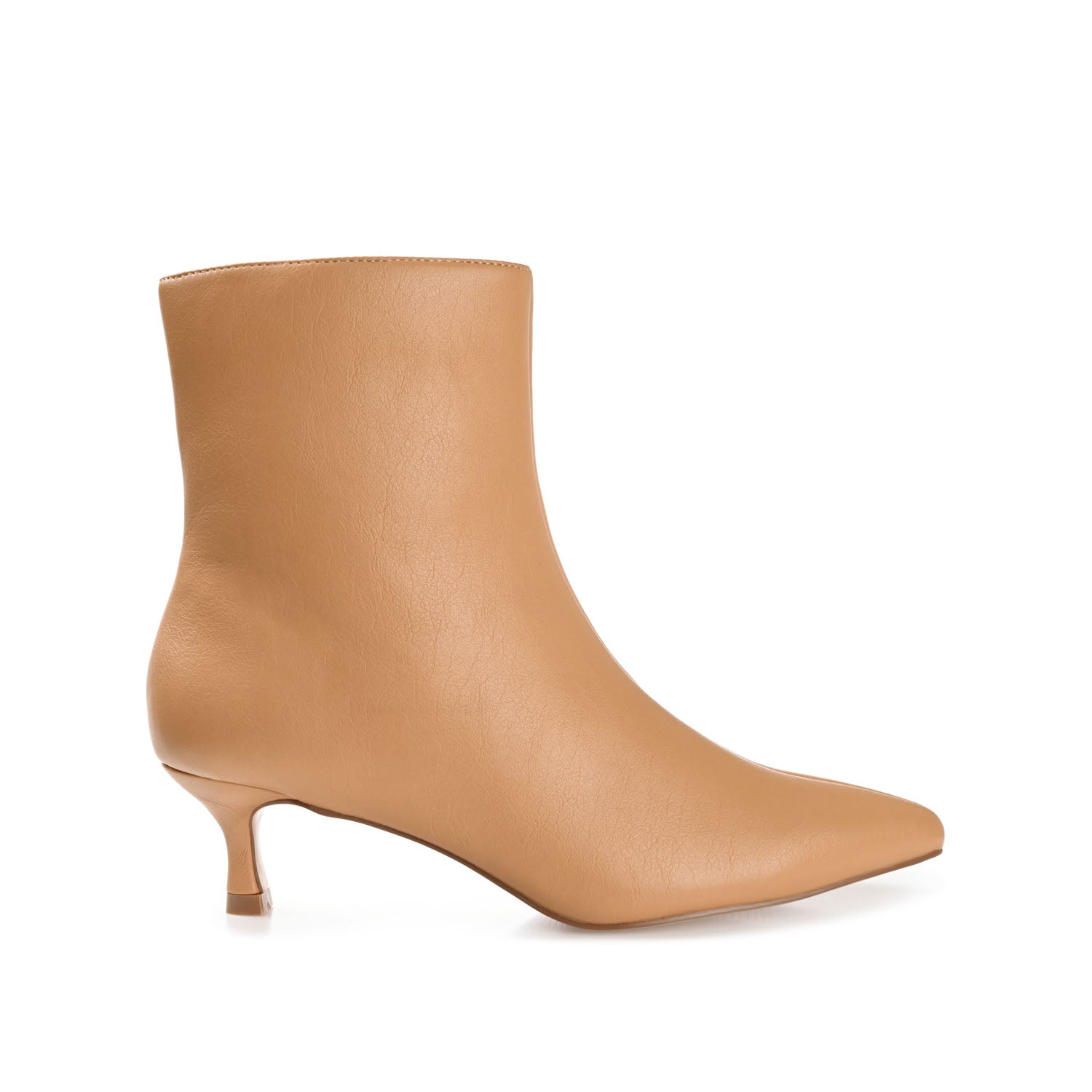 ARELY POINTED TOE BOOTIES IN VEGAN LEATHER - Tan PU