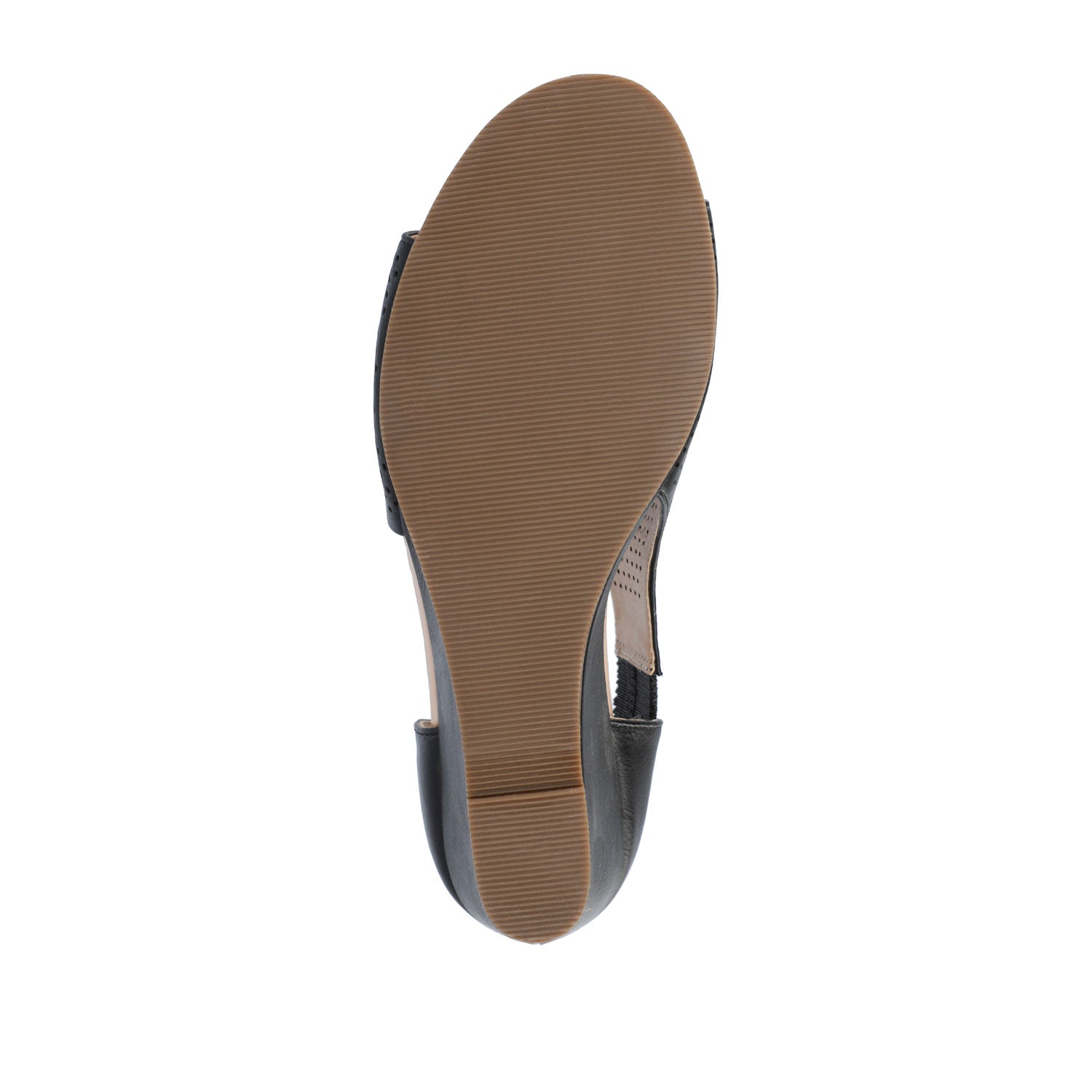 ARETHA WEDGE HEEL SANDALS IN WIDE - Black PU